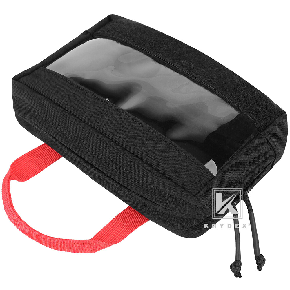 KRYDEX Clear Top Insert Pouch Medical Bag Organizer Hook & Loop for D3 Backpack