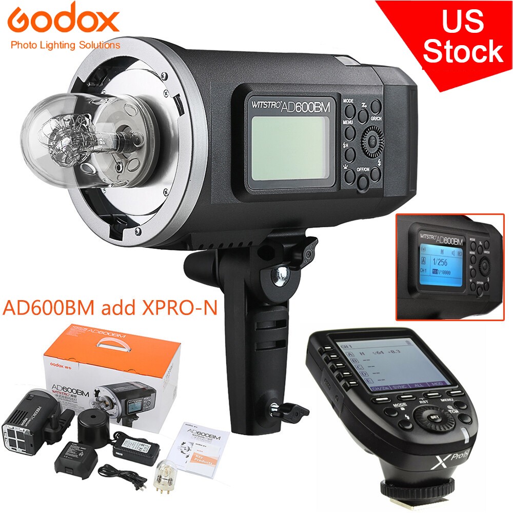 Godox AD600BM Bowens Mount Outdoor Flash Strobe Light+Xpro-N Trigger For Nikon