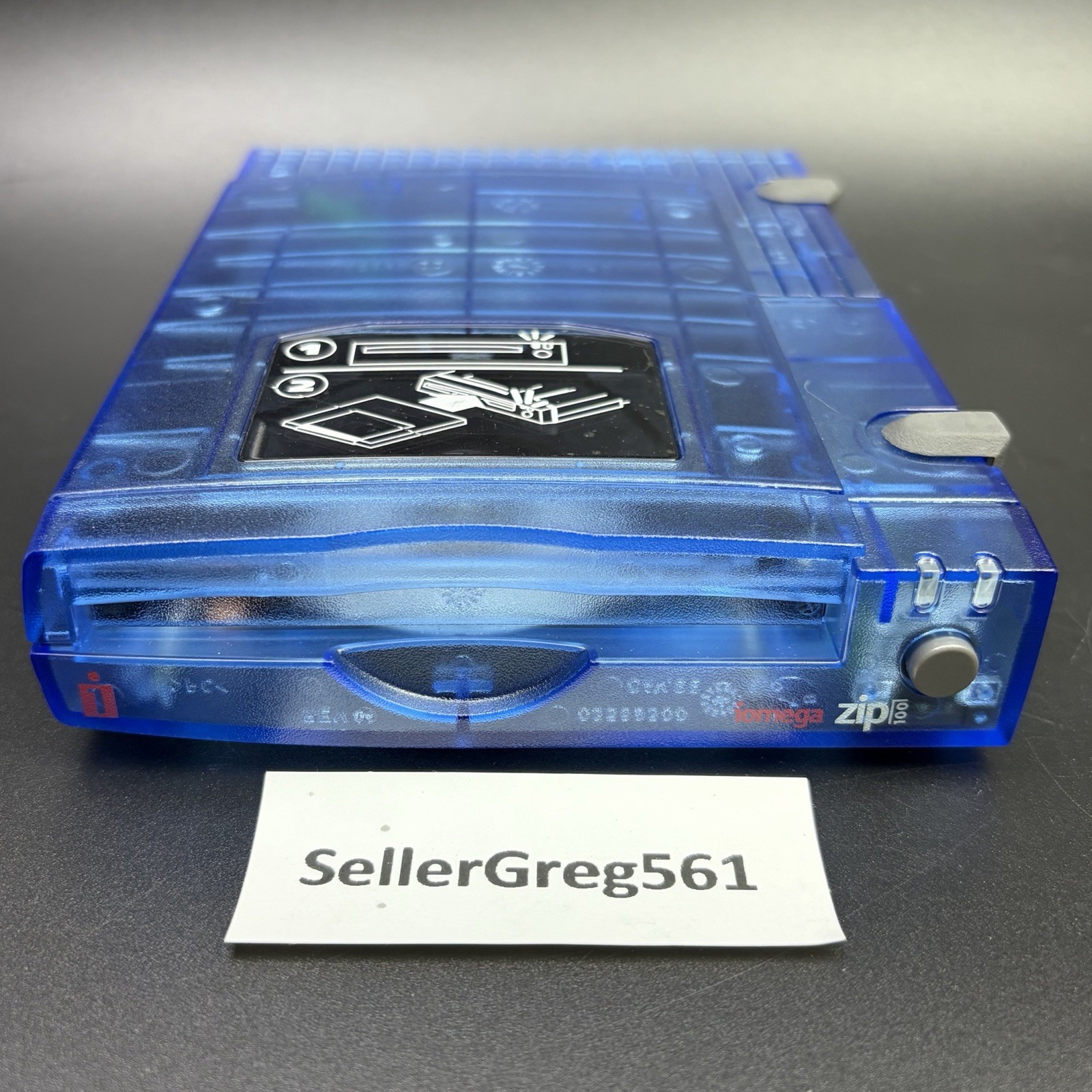 Iomega Zip 100 External Drive Z100USB Blue Clear, Not Tested - For Parts