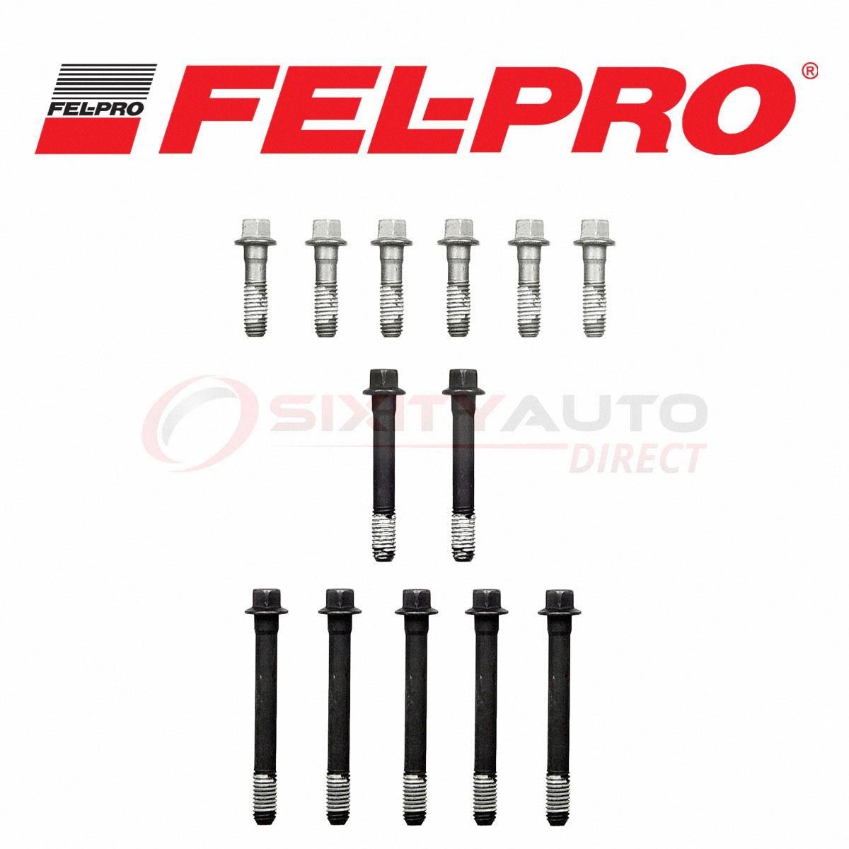 Fel-Pro Cylinder Head Bolt Set for 1985 Chevrolet K20 4.3L V6 - Engine Block jg