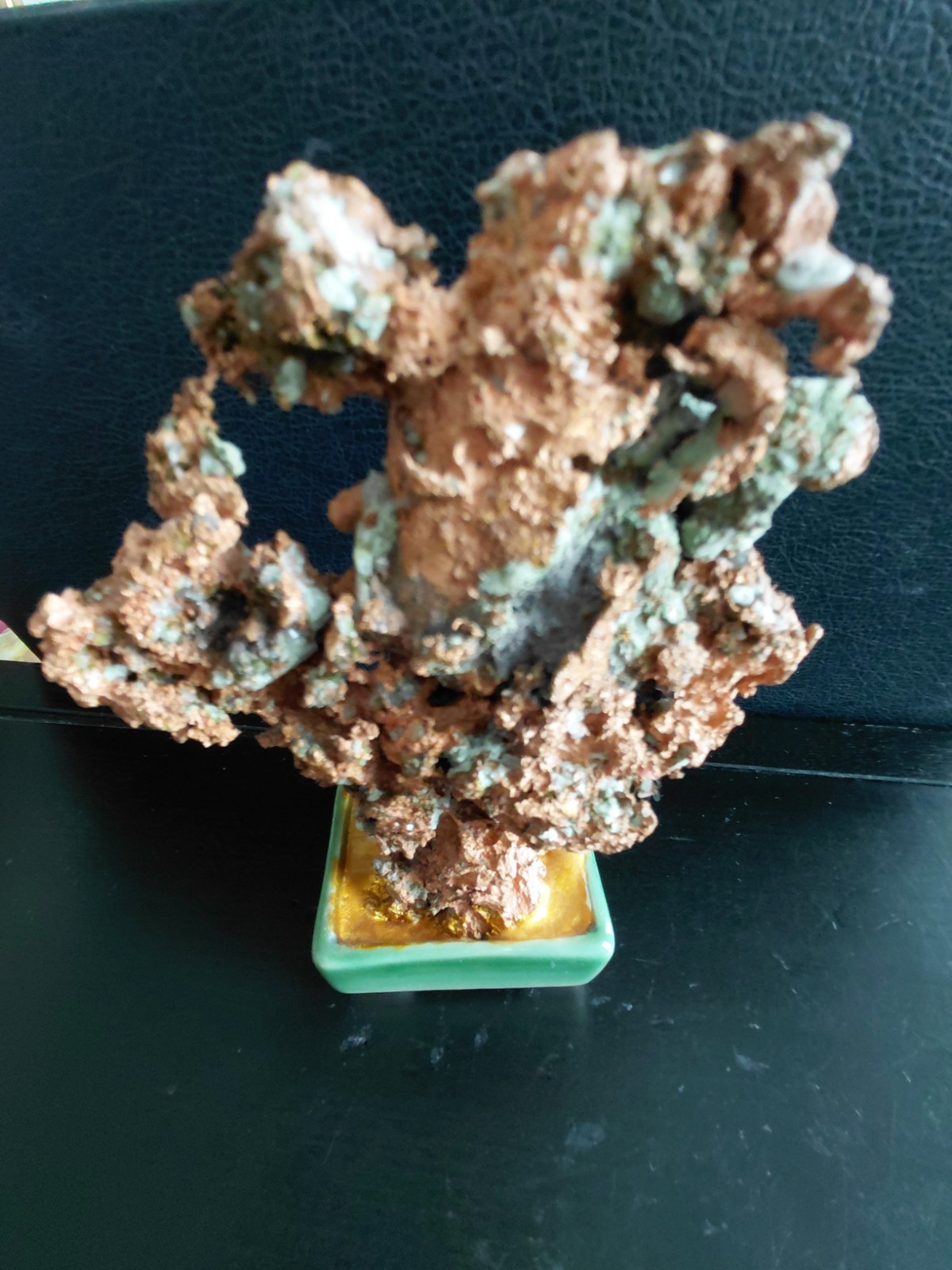 Natural Copper Crystal Specimen ON Ceramic Stand