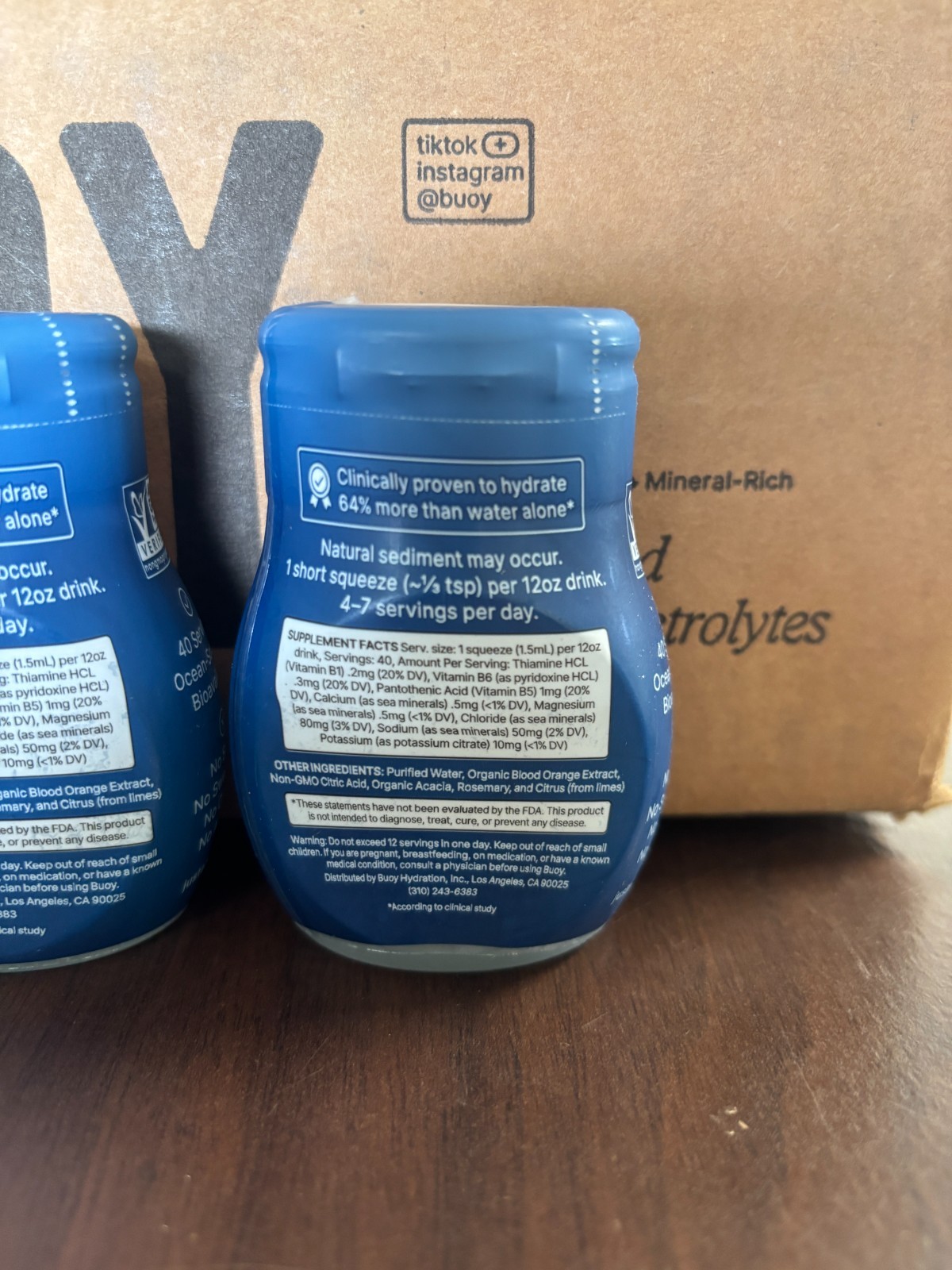 Buoy Hydration Drops 3 Pack Unflavored Liquid Electrolytes
