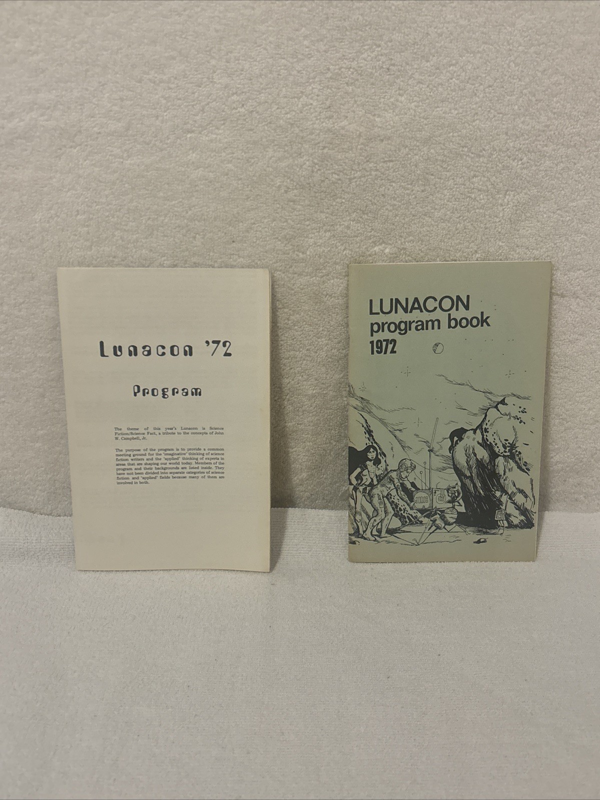 1972 LUNACON Program Book Convention 16 Pages Vintage FREE SHIP