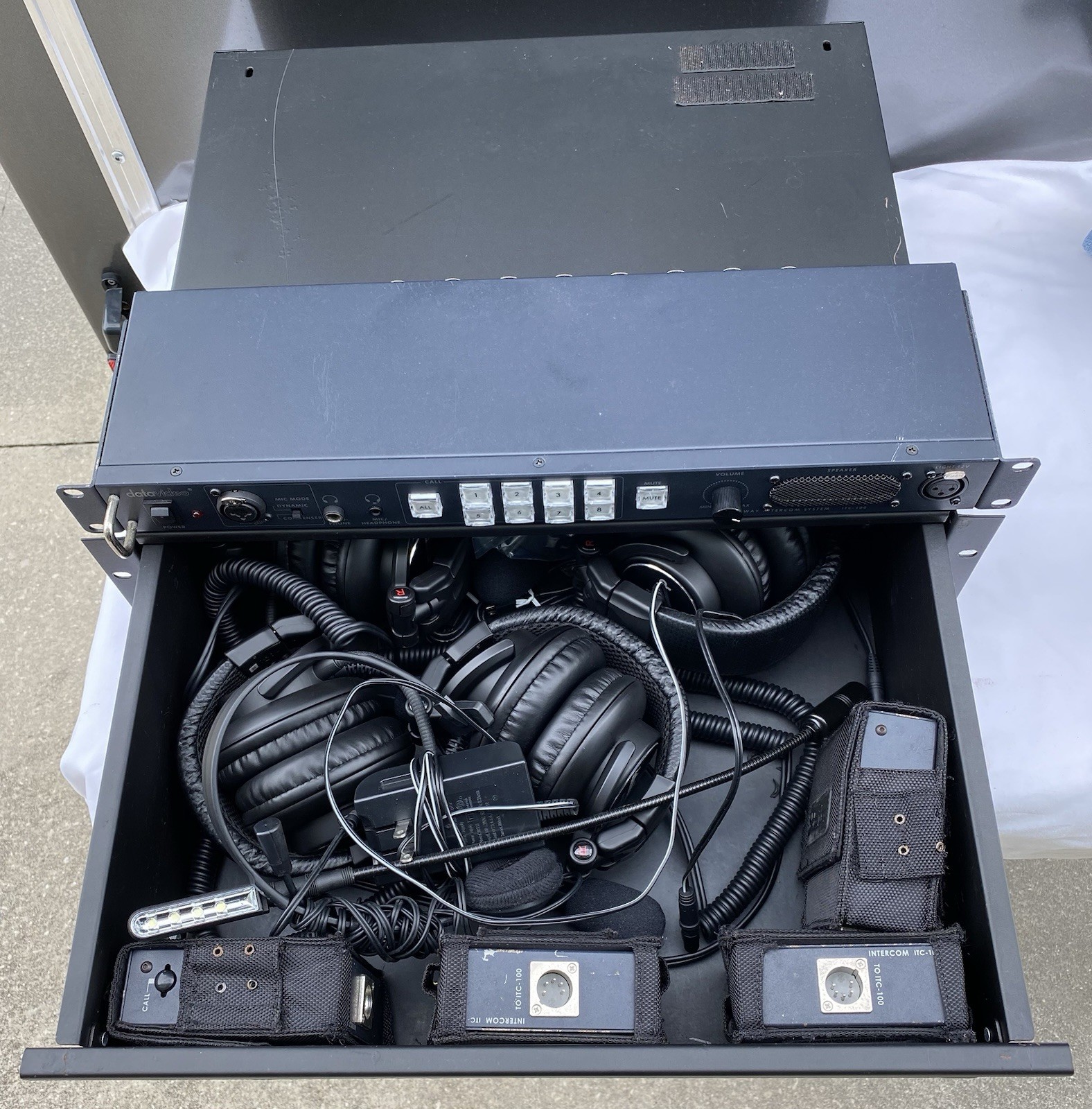 Datavideo ITC100 Wired Intercom System with Headsets Kit