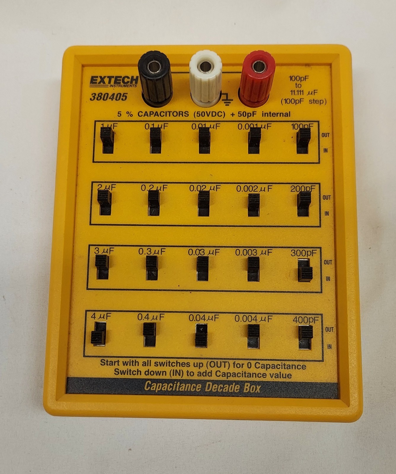 Extech 380405 Capacitor Decade Box - 100pf to 11.111uF