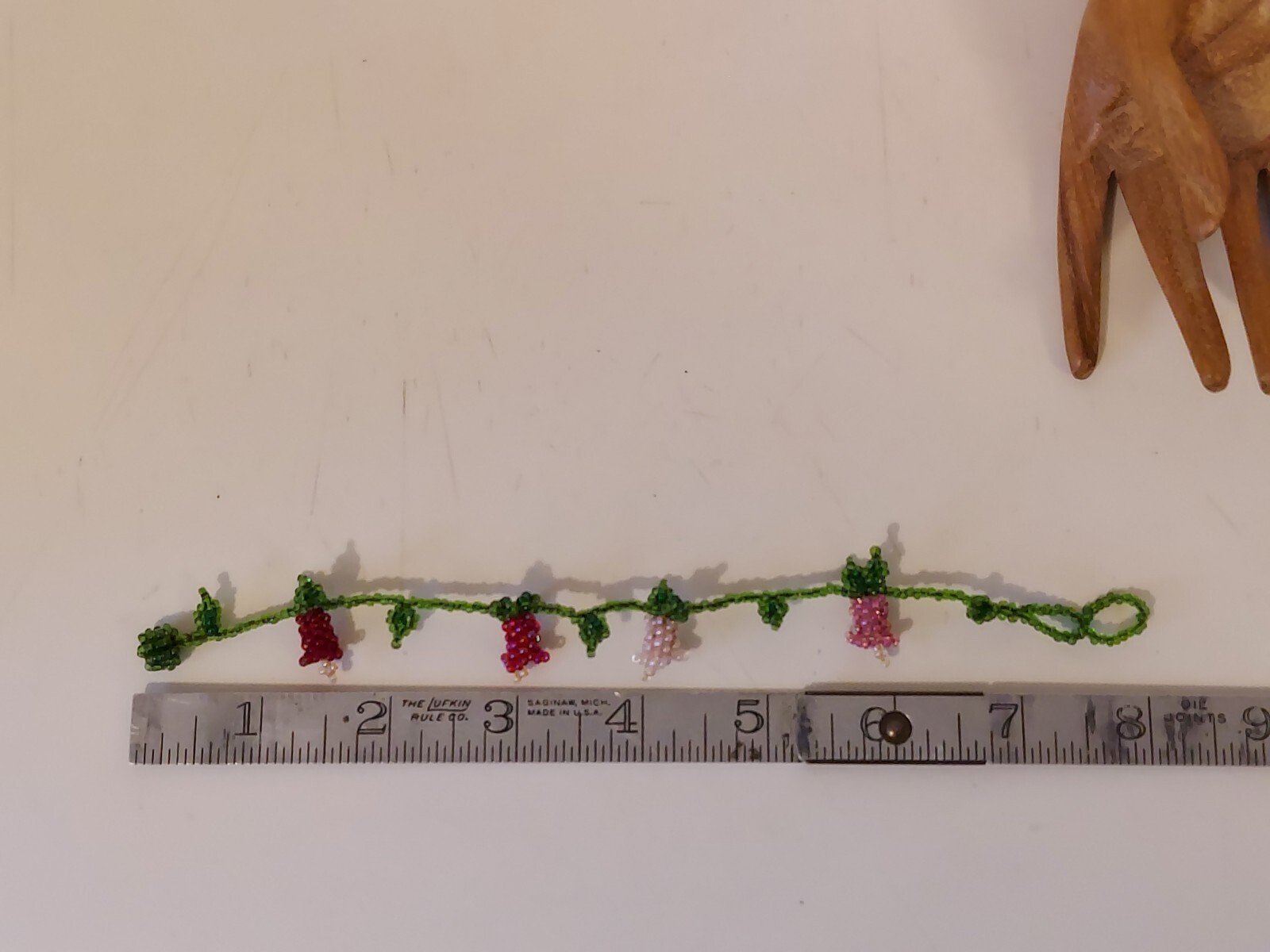 Handmade Seed Bead Flowers Bracelet