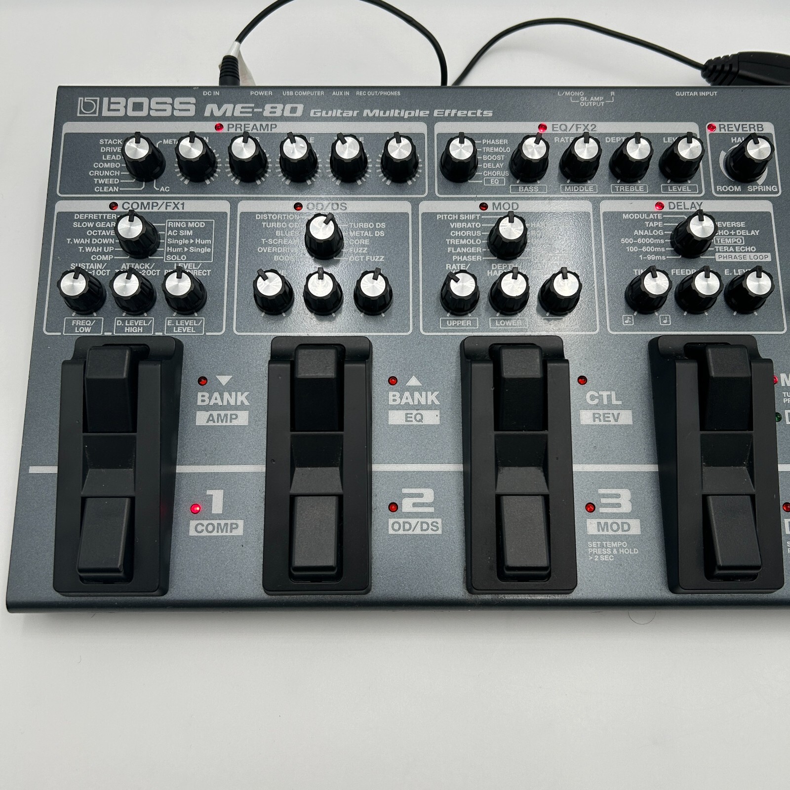 Used Boss ME-80 Guitar Multiple Effects Pedal Good Condition Operation Confirmed