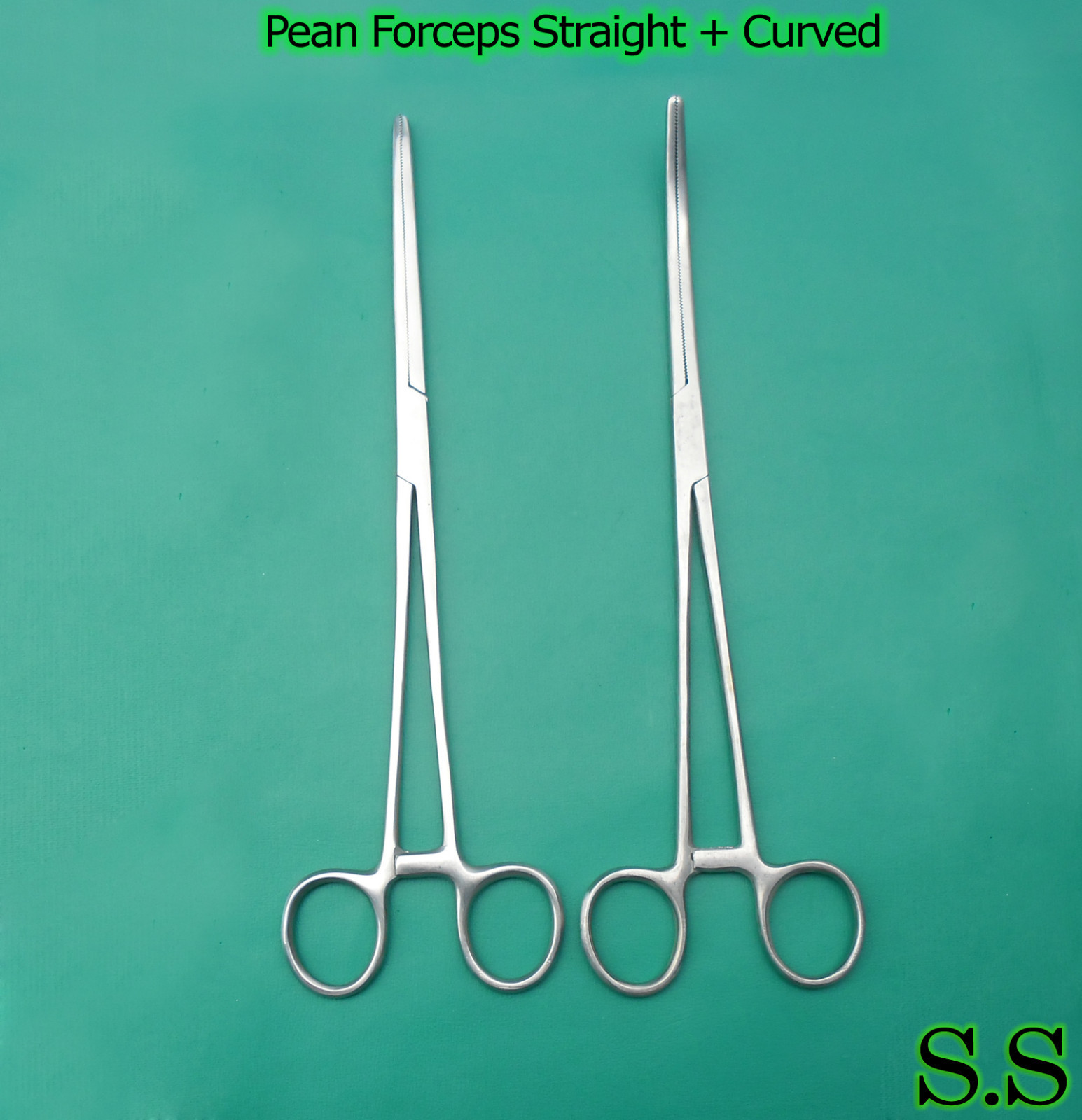 6 Pieces Hemostat Pean Forcep 8" 3 Str and 3 Cvd