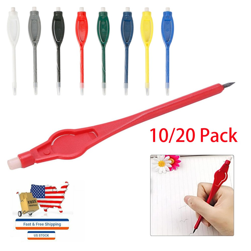 Golf Scoring Pencils with Eraser Oval Clip Plastic 2H Marker Pens Golf Accessory