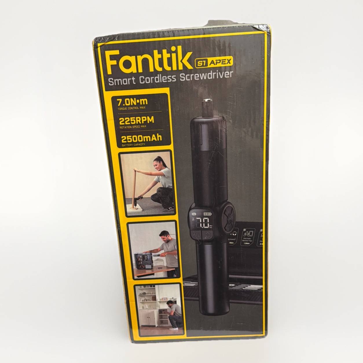 Fanttik S1 APEX Cordless Screwdriver, Smart Display, 7.0 Nm, 225 RPM, Black NEW