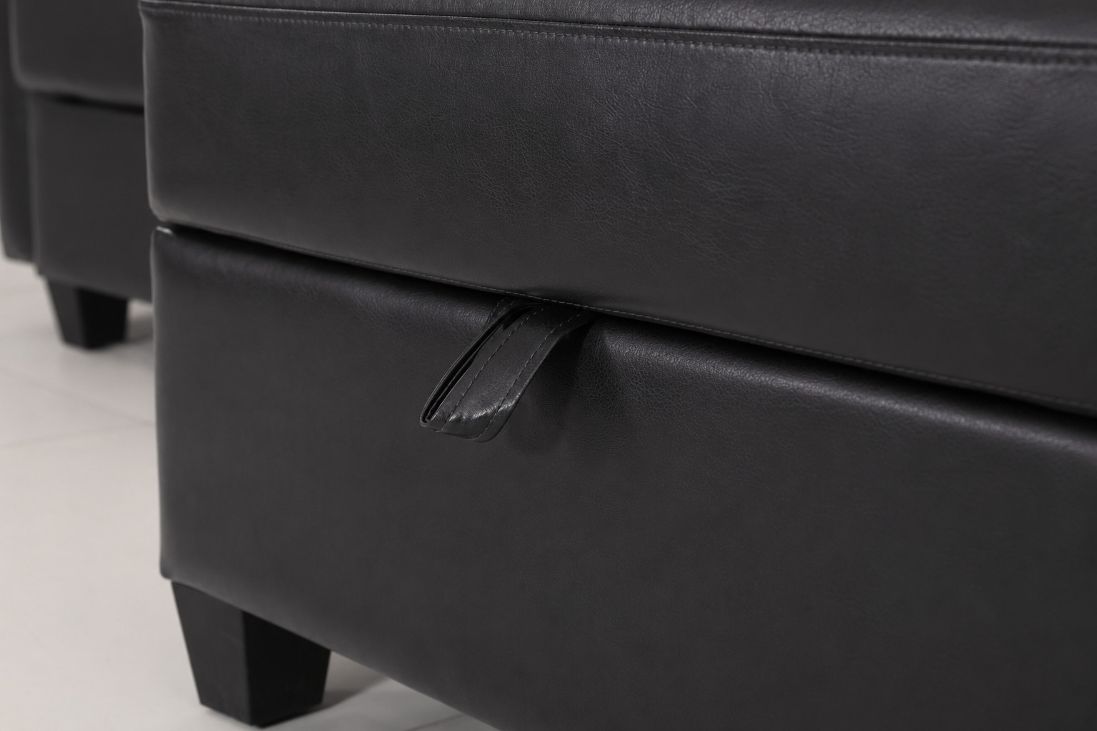 Modular Sofa 2-Seat PU Convertible Sleeper with Storage, 29.1"W