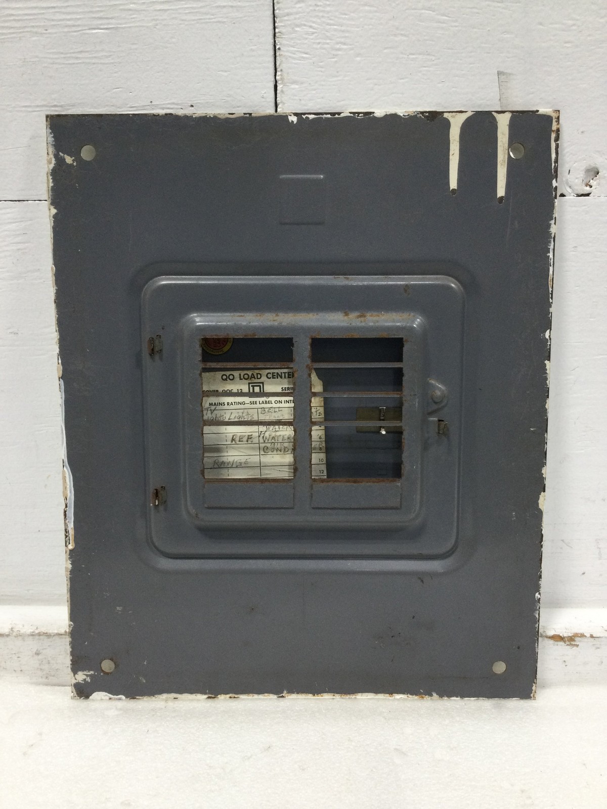Square D QOC12 12 Space Load Center Cover Only 15 1/2" X 12 3/4" - Cosmetic Flaw
