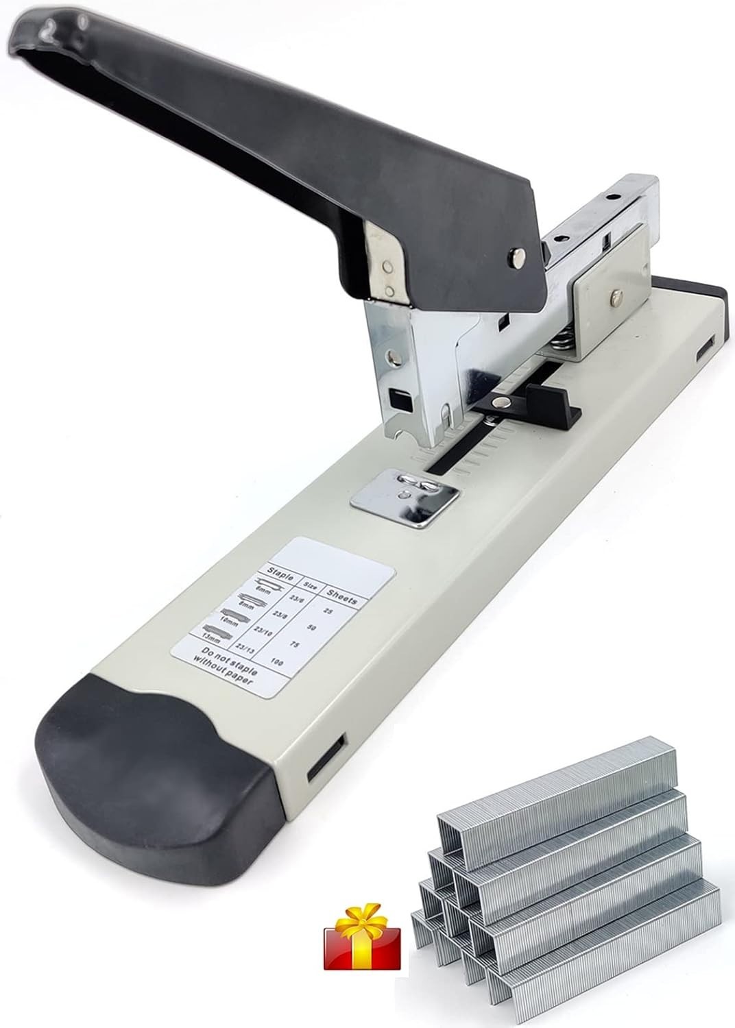 100 Sheet Heavy Duty Stapler with 1000 Staples High Capacity Large Paper Staple