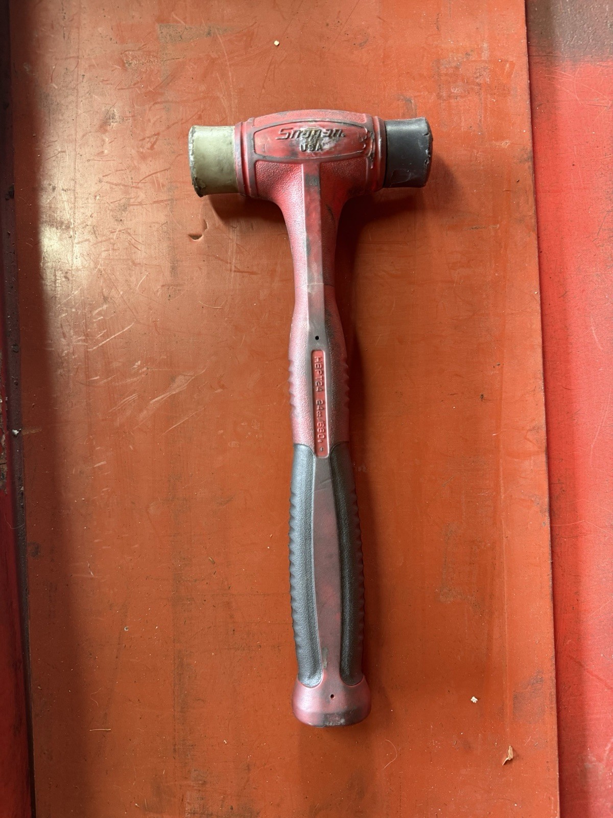 Snap-on HBPT24 Soft Face Hammer 24oz Red Black Plastic Rubber Handle