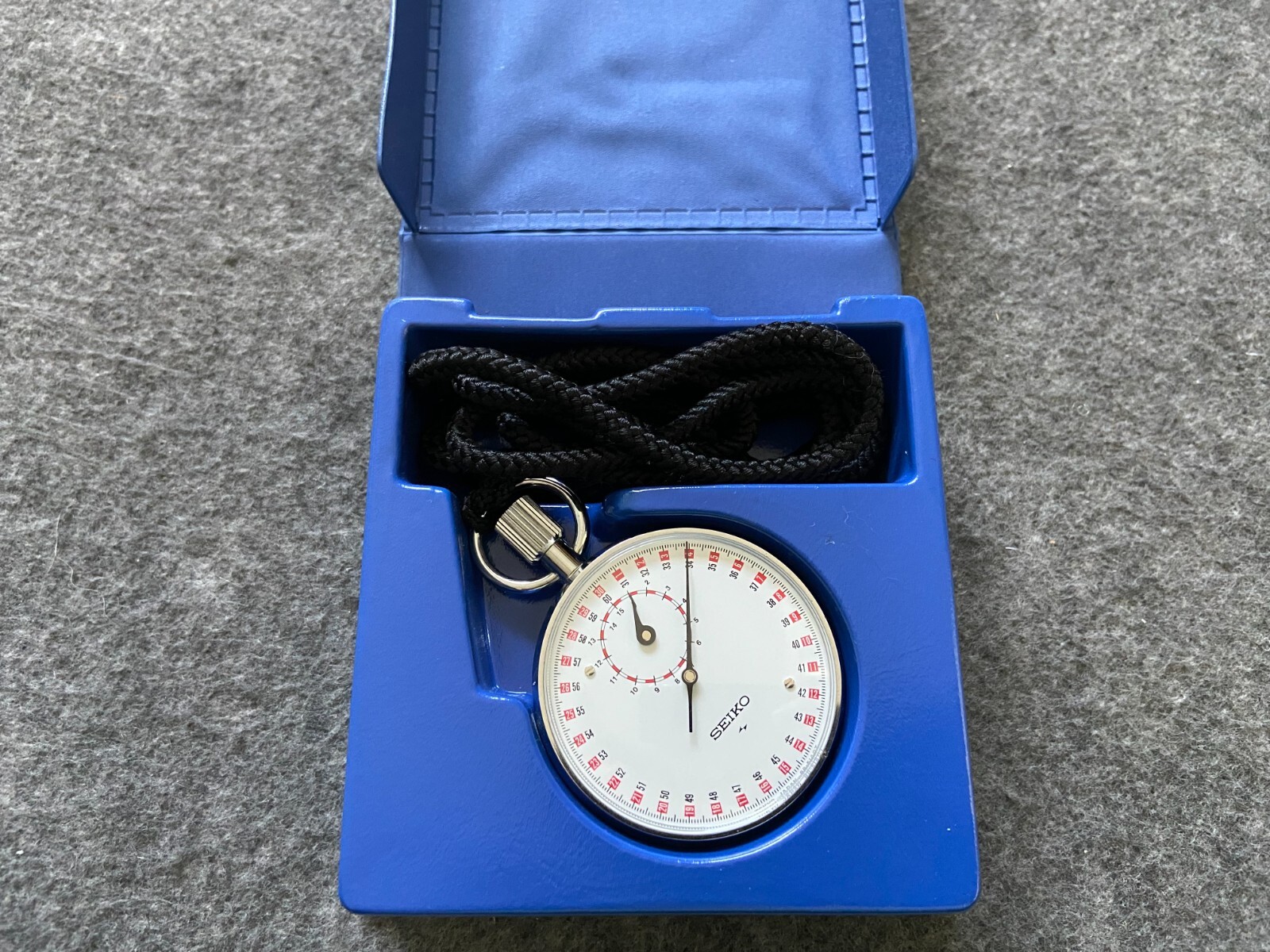 Vintage Seiko Mechanical Wind Up Stopwatch with the Case