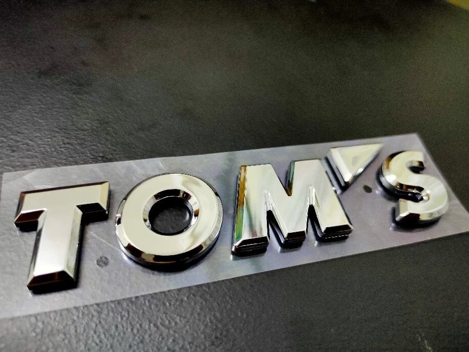 1x TOYOTA TOM'S EMBLEM FOR REAR TRUNK FREE SHIPPING