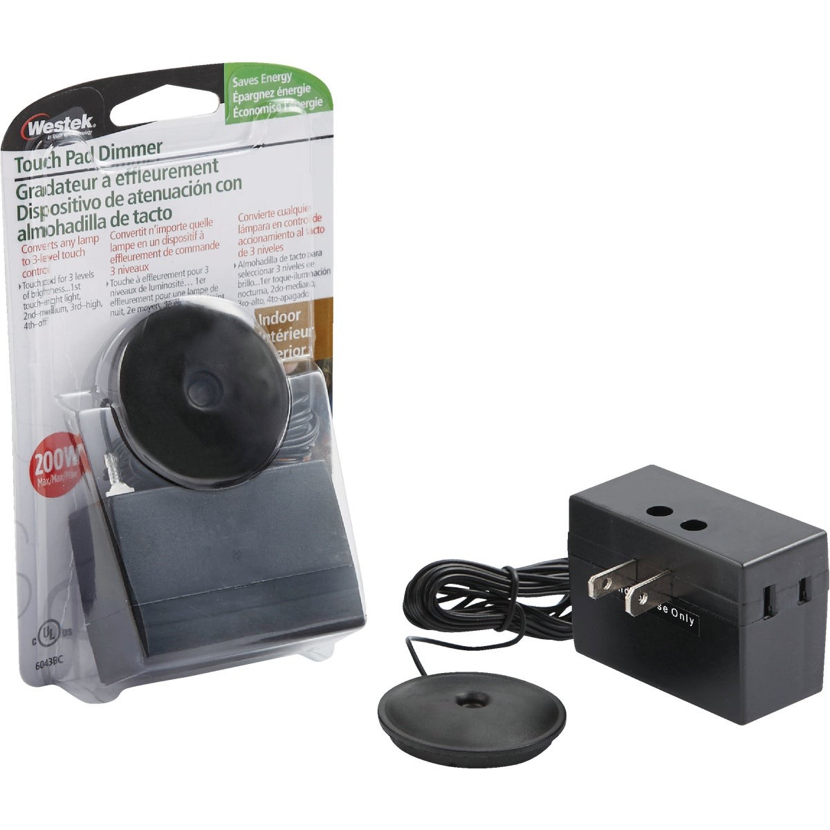 Westek Black 200W 120V Dimmer Control 6043BC Westek 6043BC 070686491133 Black
