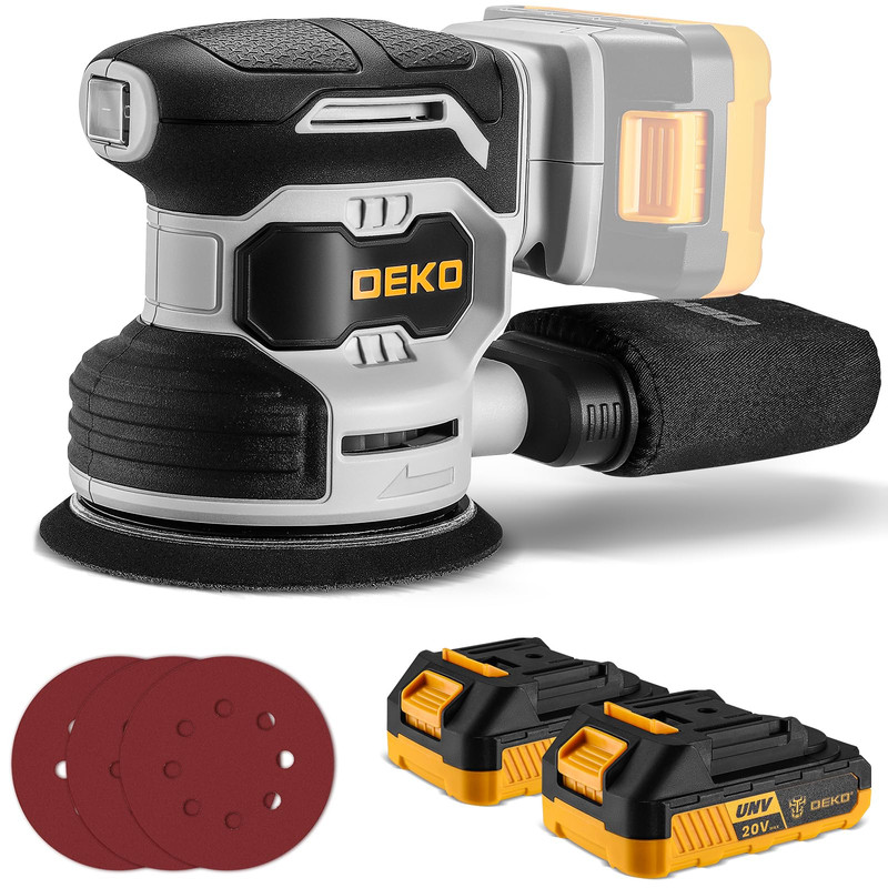 Cordless Orbital Sander Dekopro 20V Random Orbit Sander 5Inch Power Palm Sander