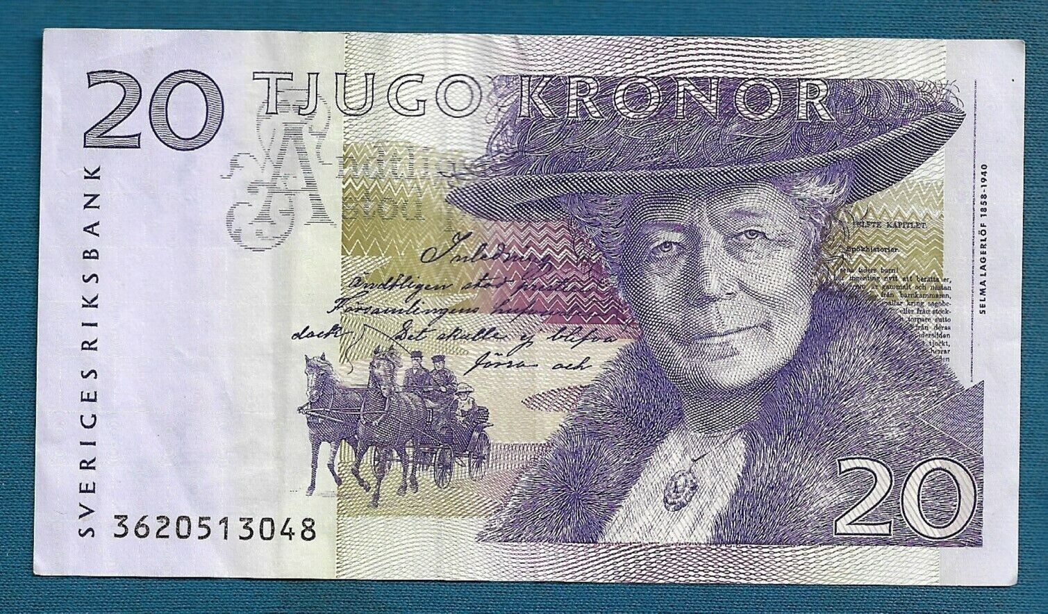 20 Kronor 1991- 1995. Tjugo Kronor Sweden banknotes, note !
