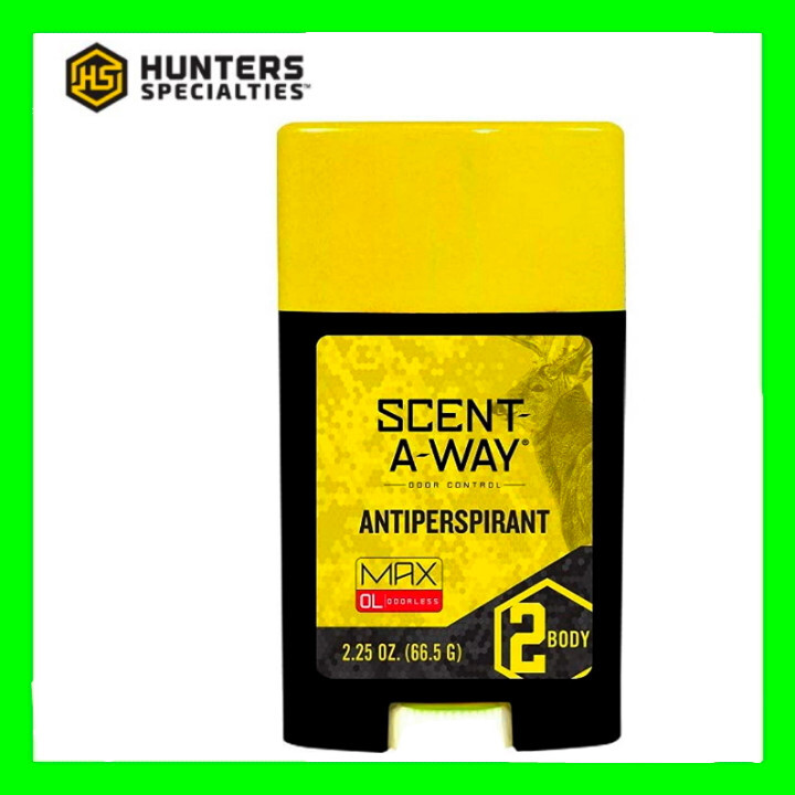 SCENT-A-WAY MAX Unscented Anti-perspirant Deodorant 2.25oz Hunters Specialties