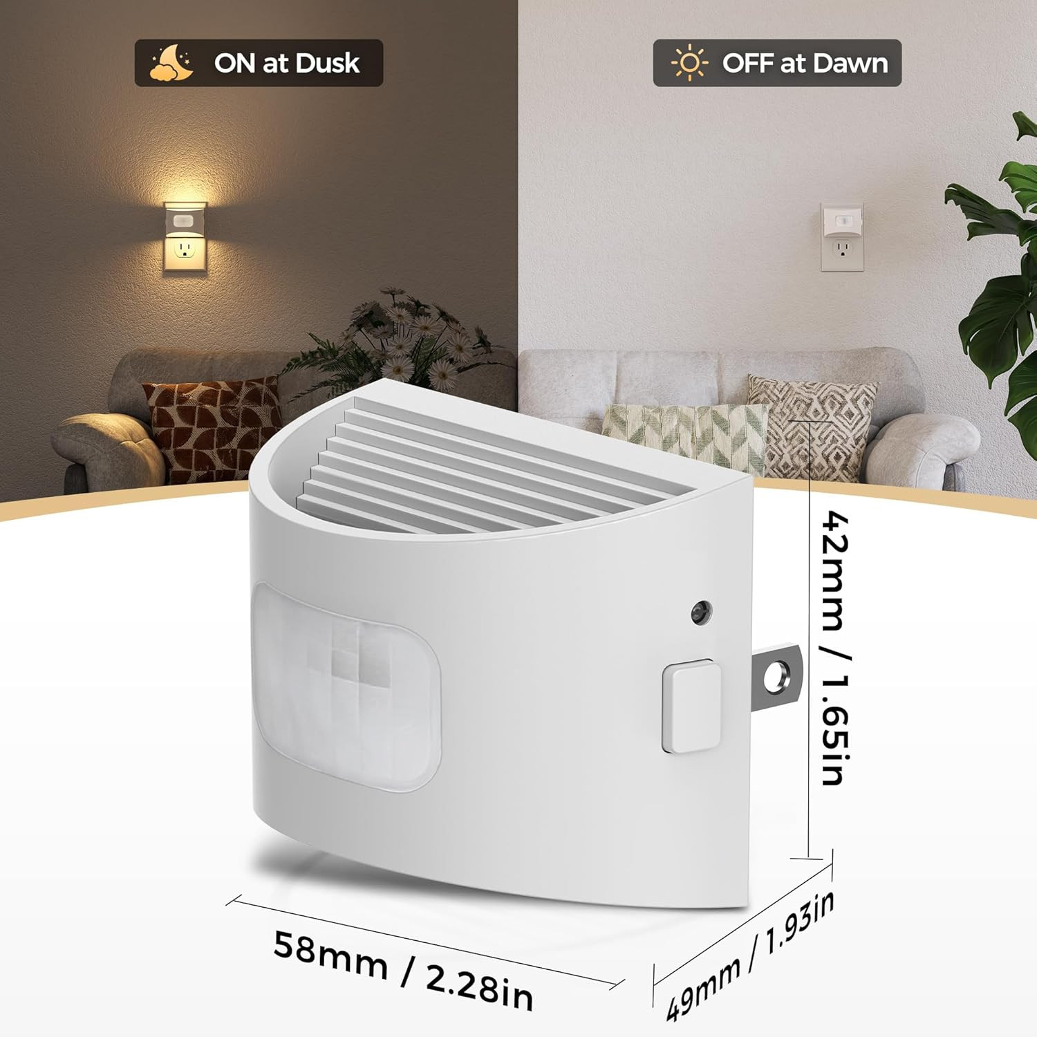 LED Night Light[2 Pack], Night Lights Plug into Wall, 3 Mode Motion Sensor Ni...