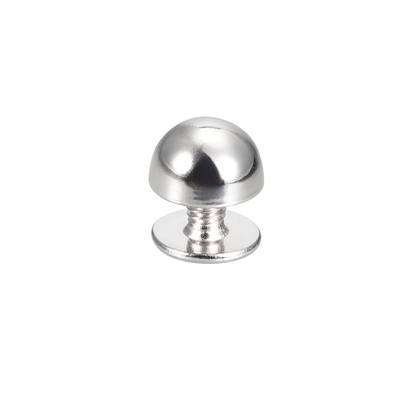 8x5mm Screw Back Rivets Solid Round Head Leather Studs Silver 20 Set