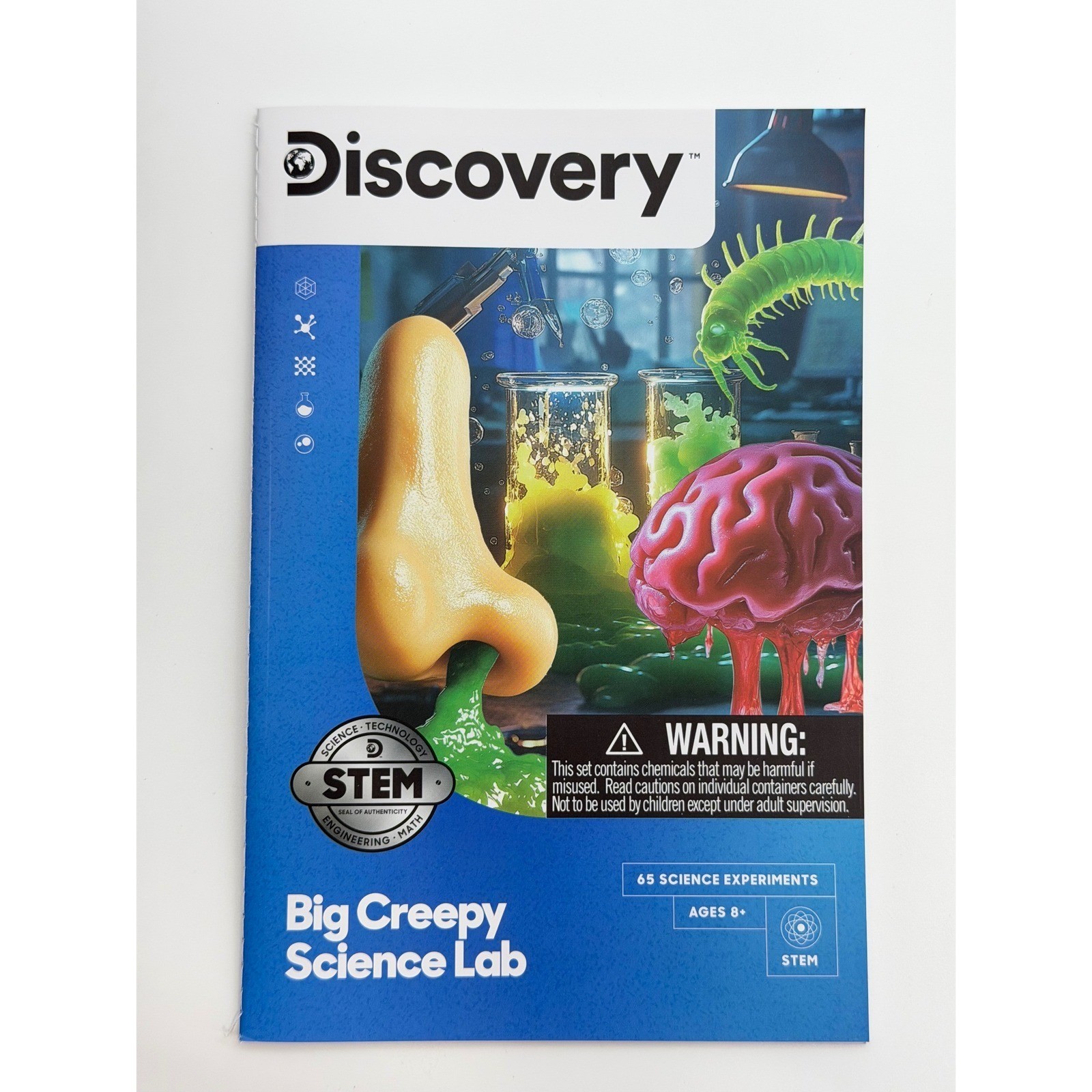 Discovery Big Creepy Science Lab STEM Kit Chemistry Physics 65 Gross Experiments