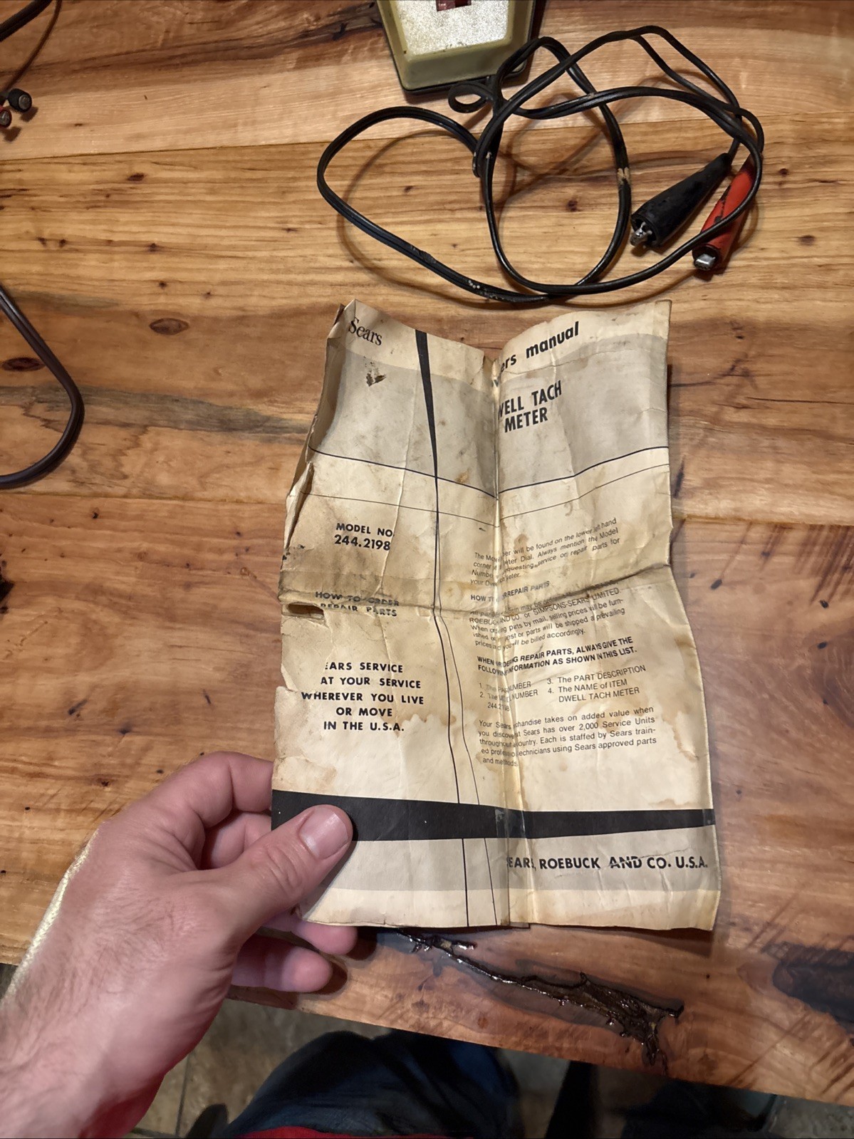VERY Collectable SEARS Dwell Meter Features Tan/Brown Case &Two Settings