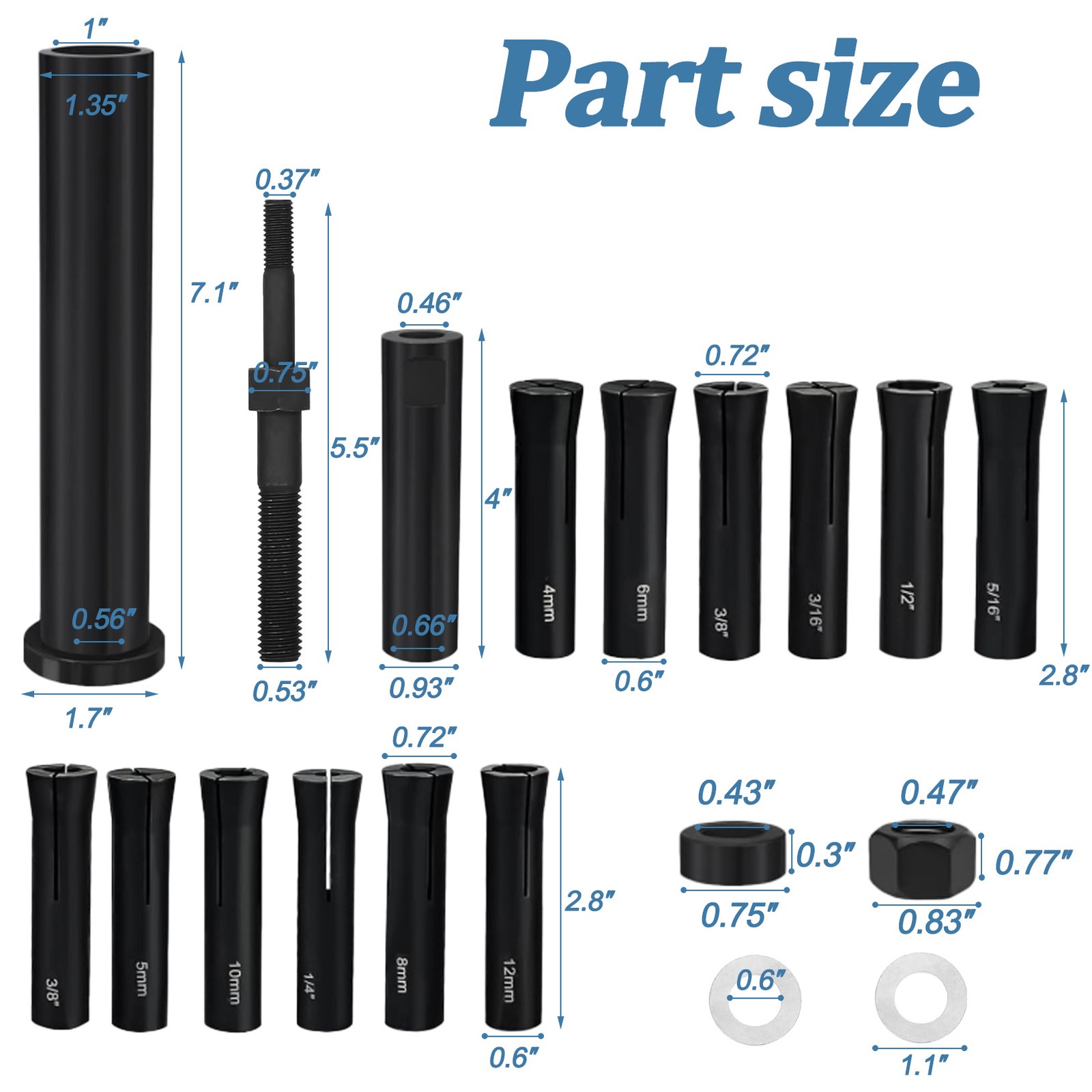 95400 In-Line Dowel Pin Puller Master Set Includes Efficient Dowel Pin Puller
