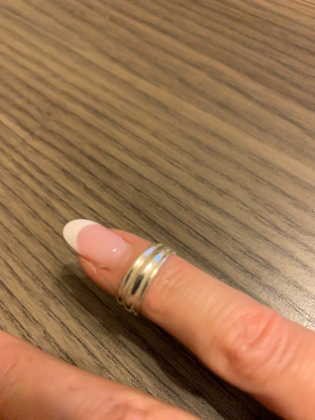 Sterling Silver Adjustable Line Tapered Toe Ring