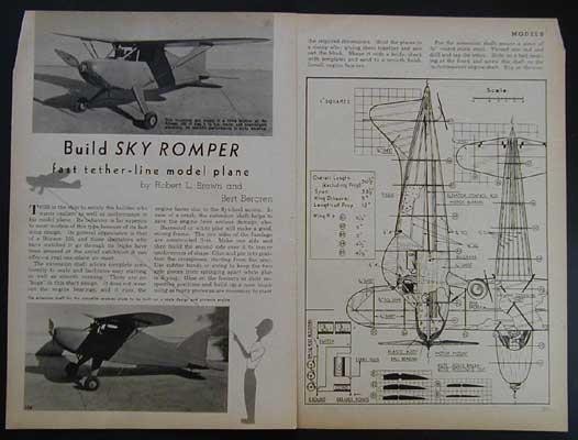 C/L Stinson 105 Sky Romper 39" wingspan 1943 How-To Build PLANS