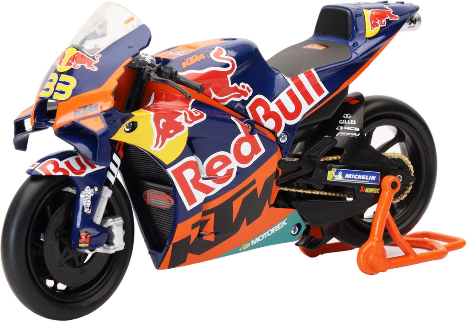 NewRay 1:12 Scale Toy Red Bull KTM Brad Binder Moto GP Road Racing Bike