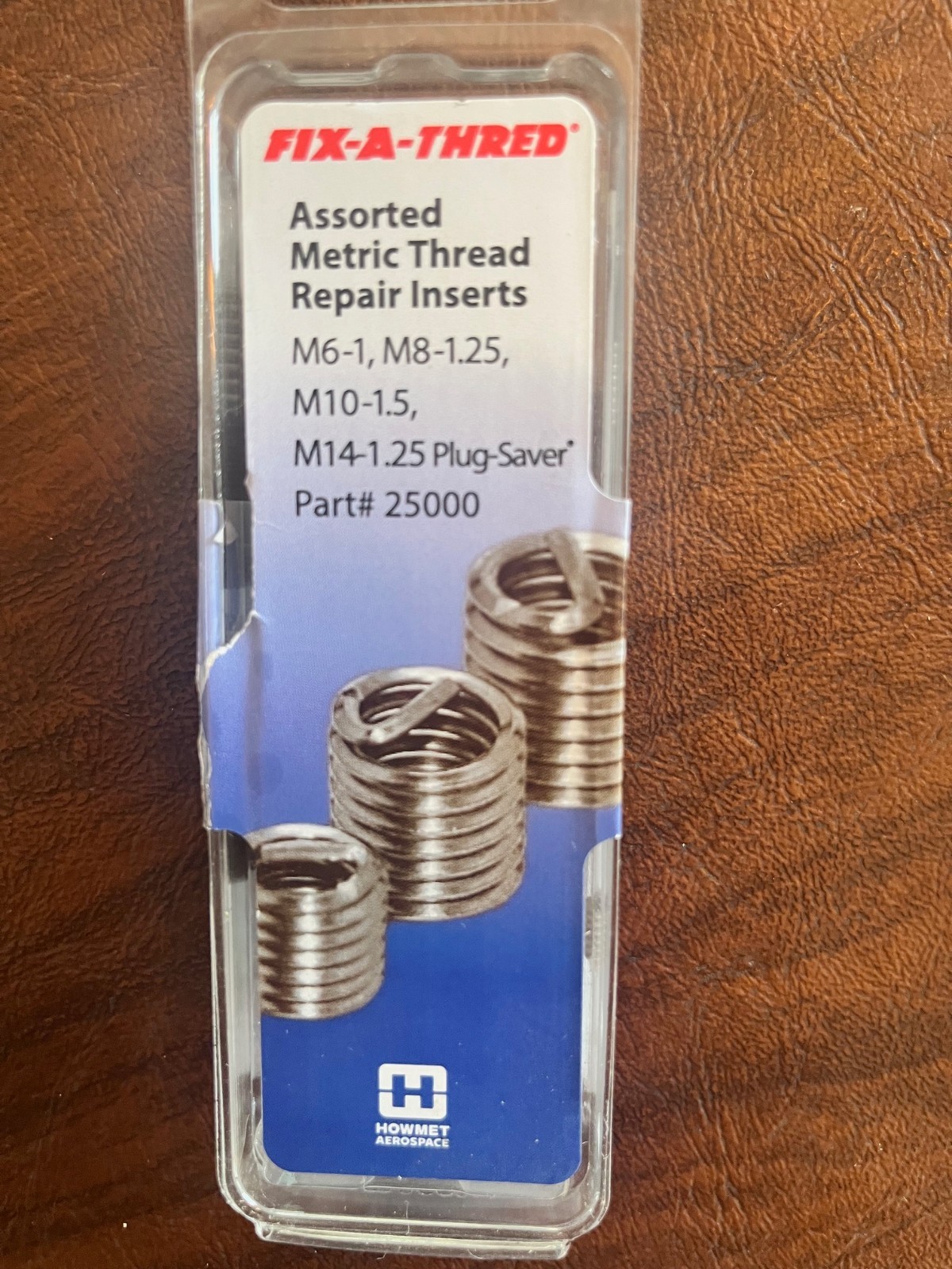 ASSORTMENT FIX-A-THRED REPAIR INSERTS 5 PACKAGES