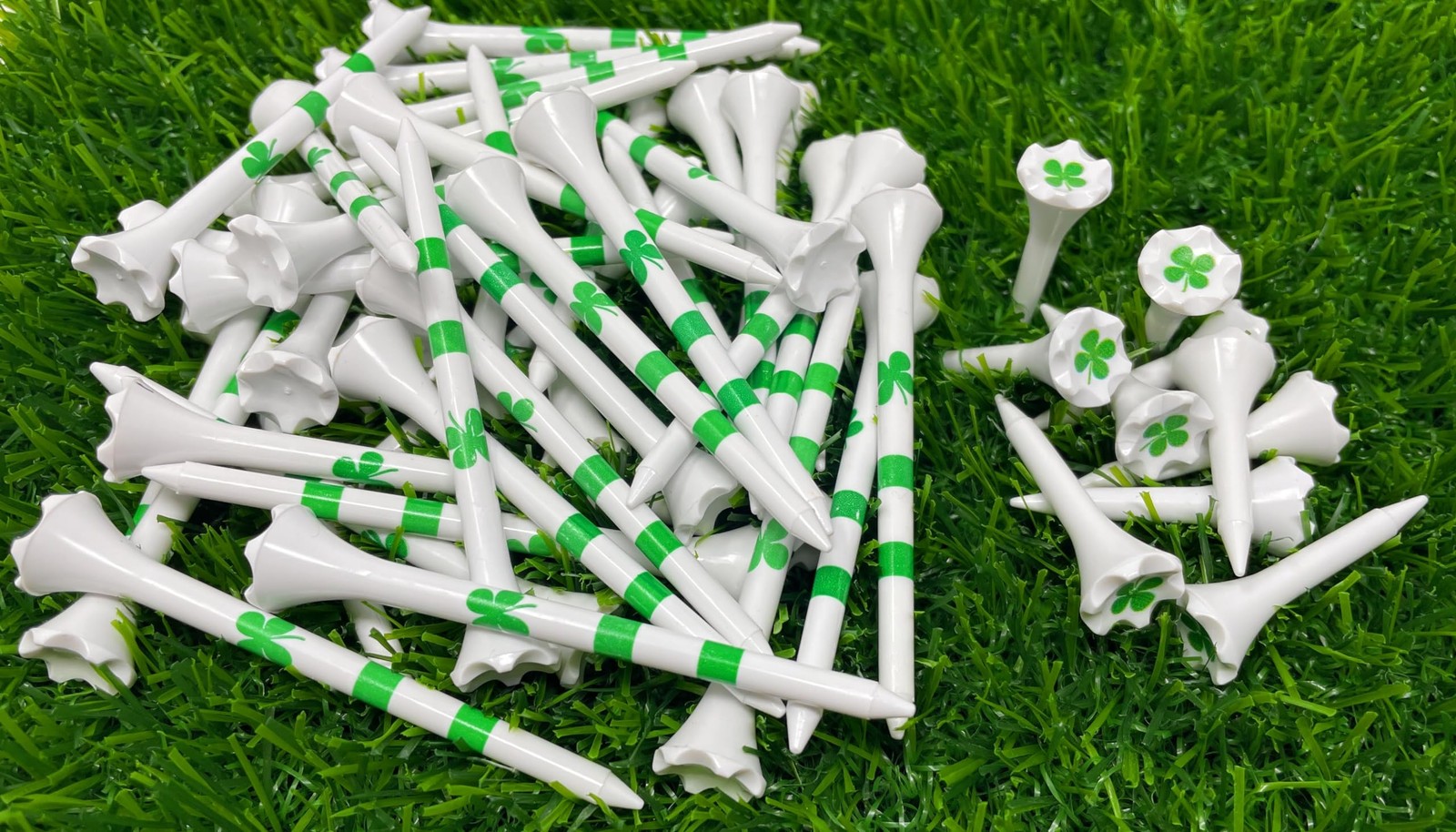 Plastic Golf Tees Combo 50 Pack 40 Count 3-1/4" 10 Count 1" Short Tees