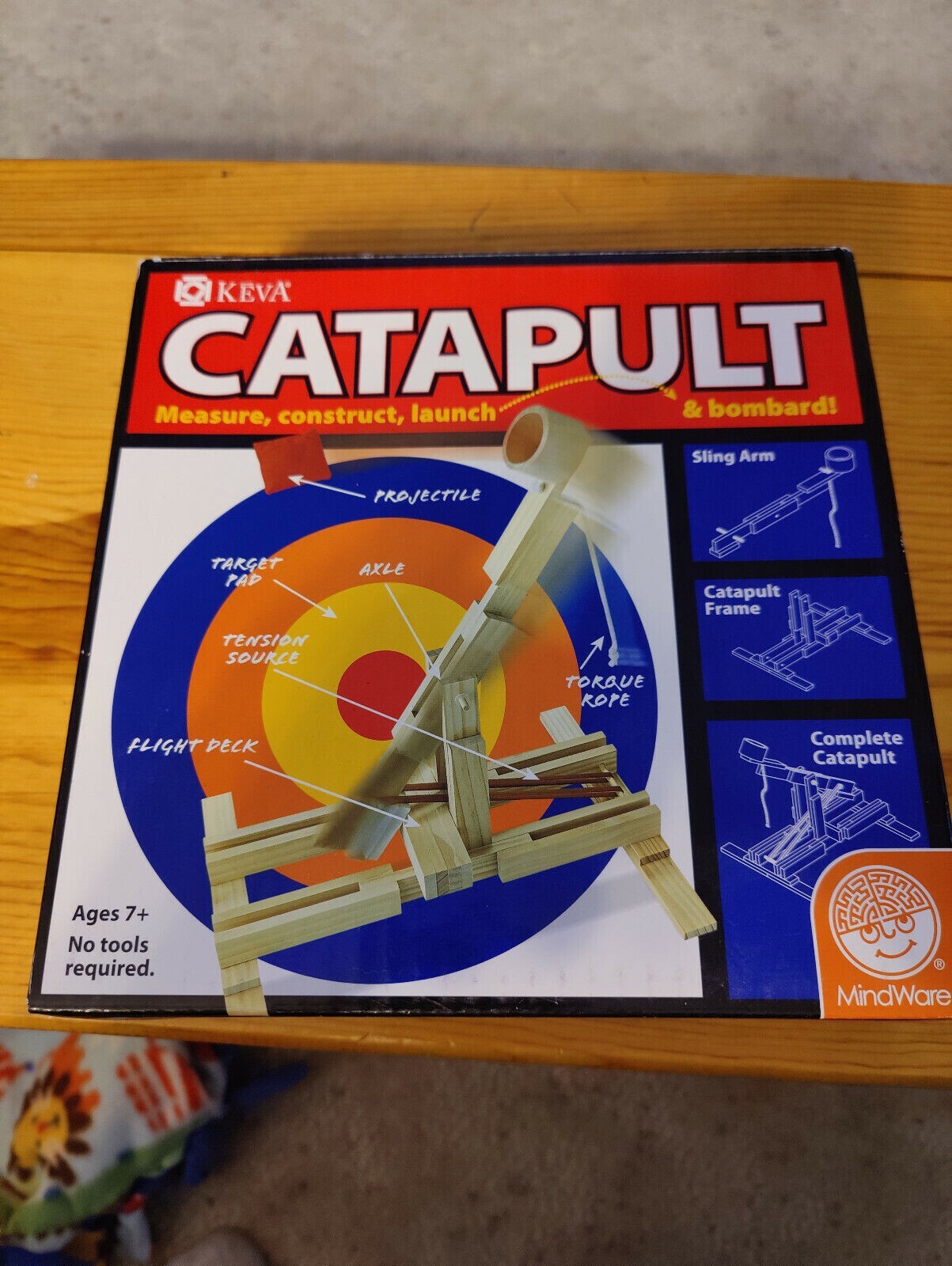 Keva Catapult Mindware. Measure Construct Launch & Bombard! Sealed. Ages 7+