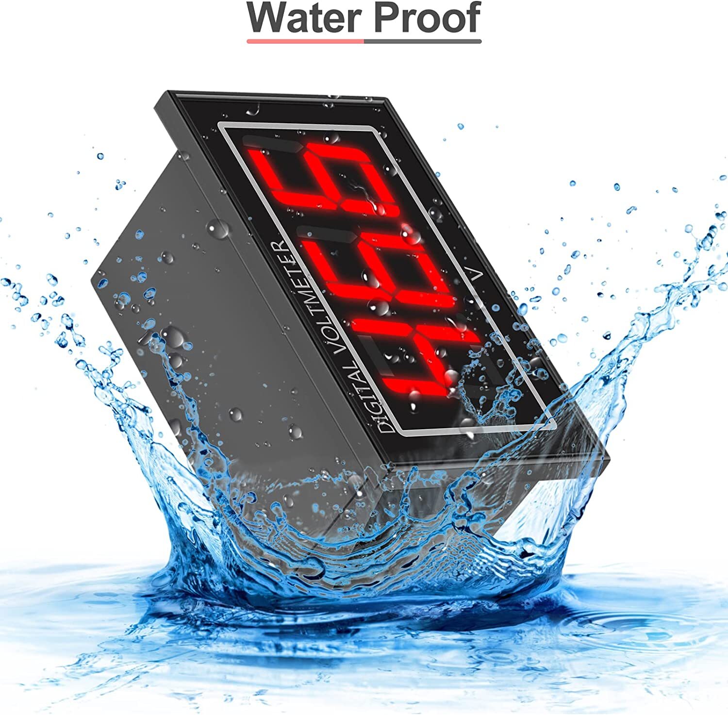 2x 12V Digital LED Display Voltmeter Voltage Gauge Panel Meter Car Motorcycle