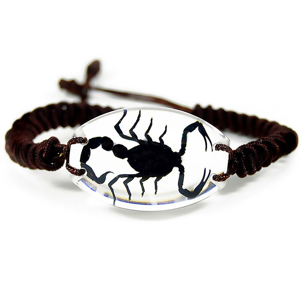 REAL scorpion bracelet black clear ADJUSTABLE BAND
