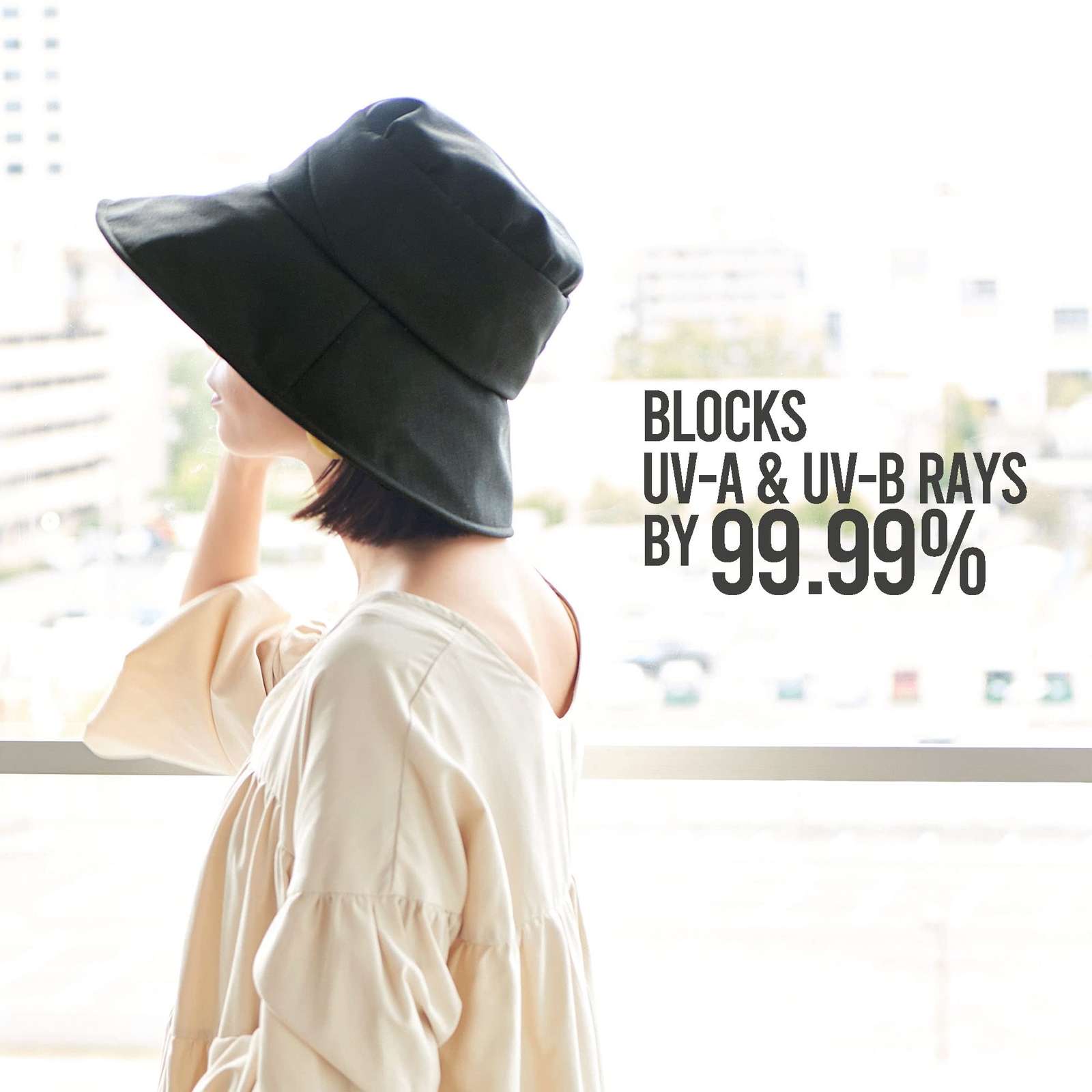 Womens Summer Beach Sun Hat - Wide Brim Gardening UV Protection Japanese Desi...