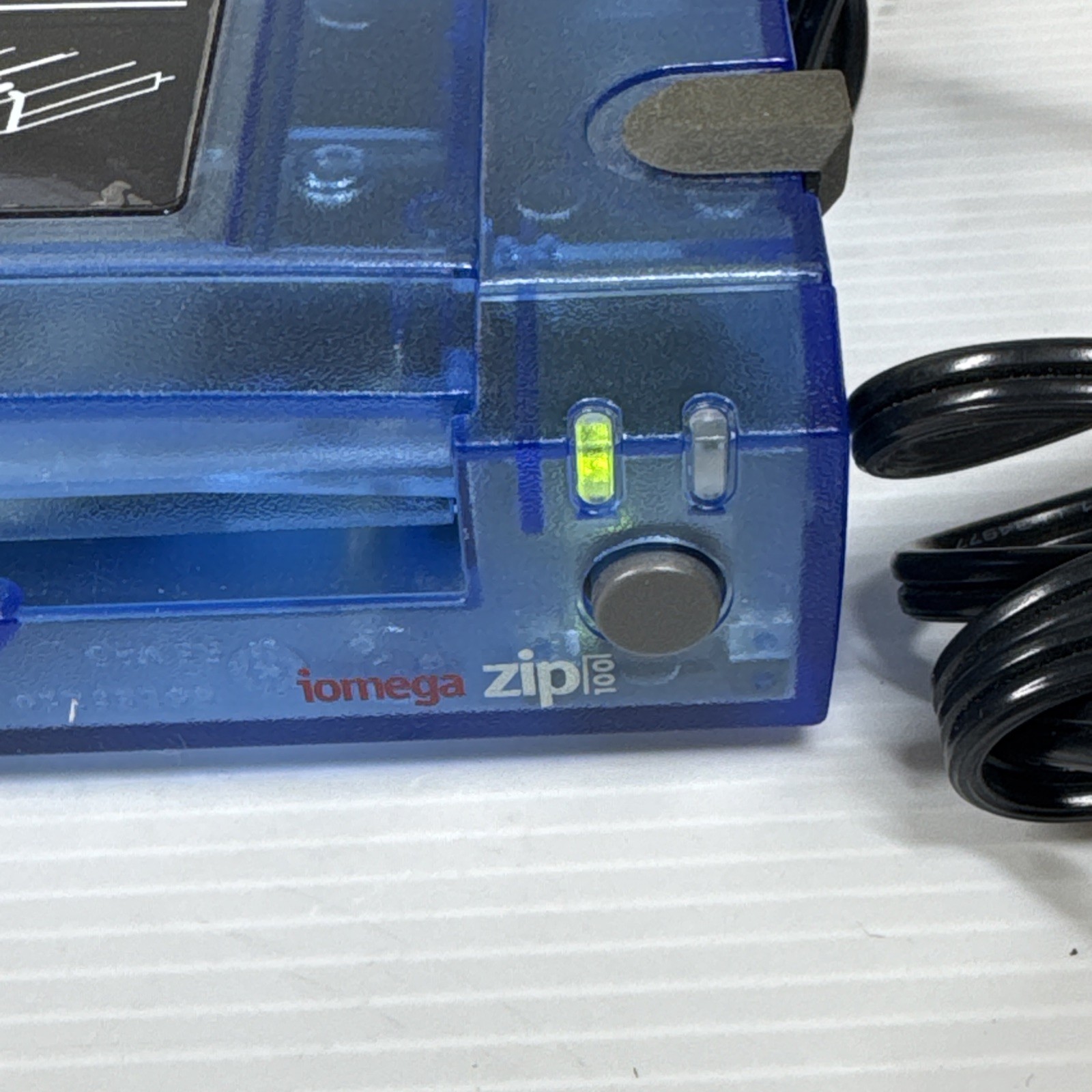 Iomega Zip Drive Z100USB Blue Clear with AC Adapter & USB Cable