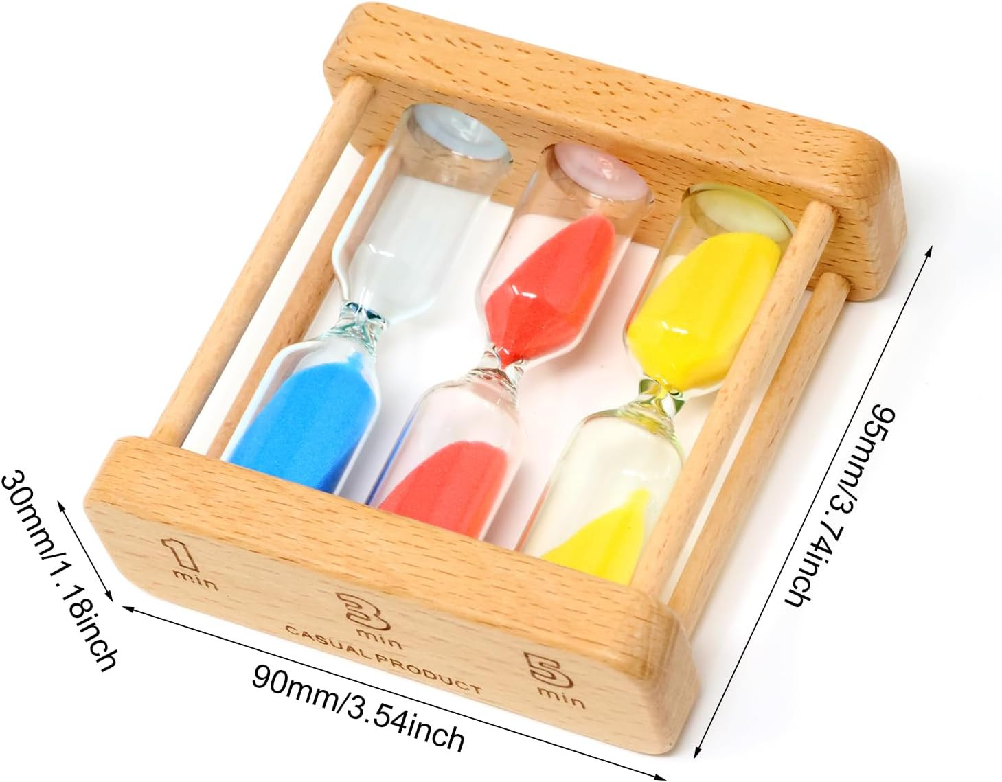 1PCS 1-3-5⭐Minute Sand Hourglass⭐Timer Wood Frame Mini Sand Clock Timer🌟🌟🌟