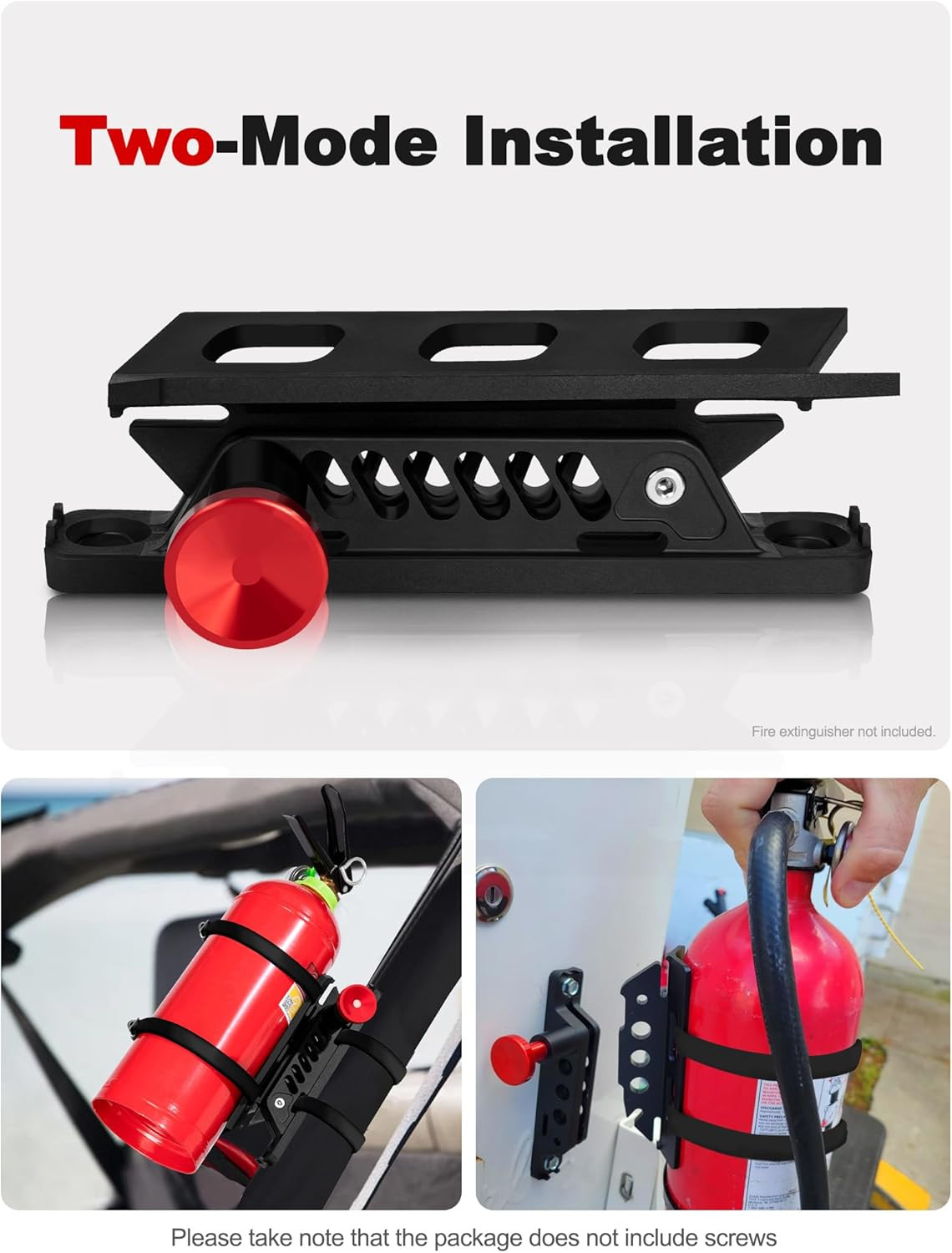2 Pieces Universal Roll Bar Fire Extinguisher Mounts for Vehicle | Adjustable Fi
