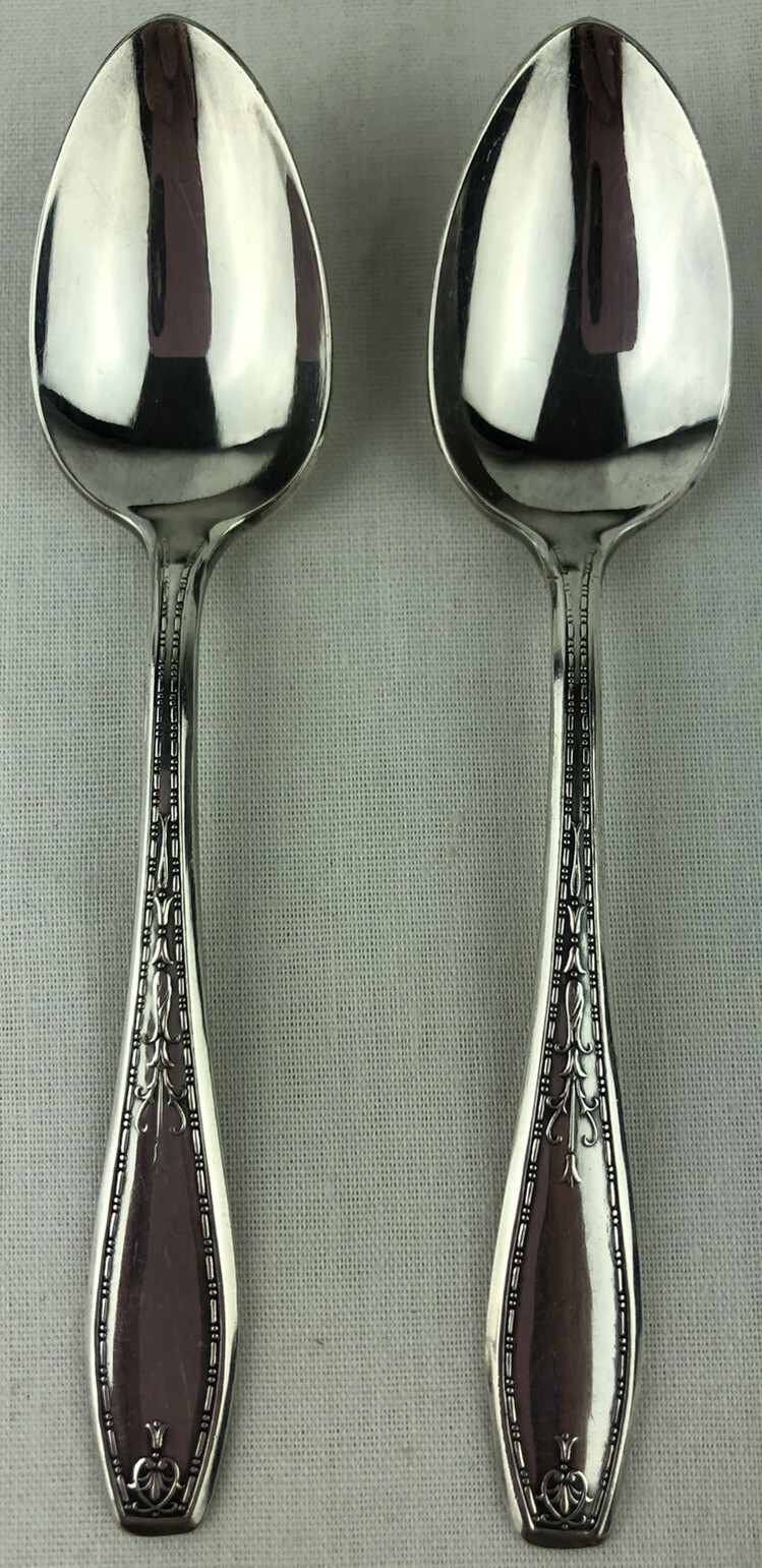 Wallace Wallingford Baby Spoons Marcia 2 Silverplate Sugar Spoon Flatware