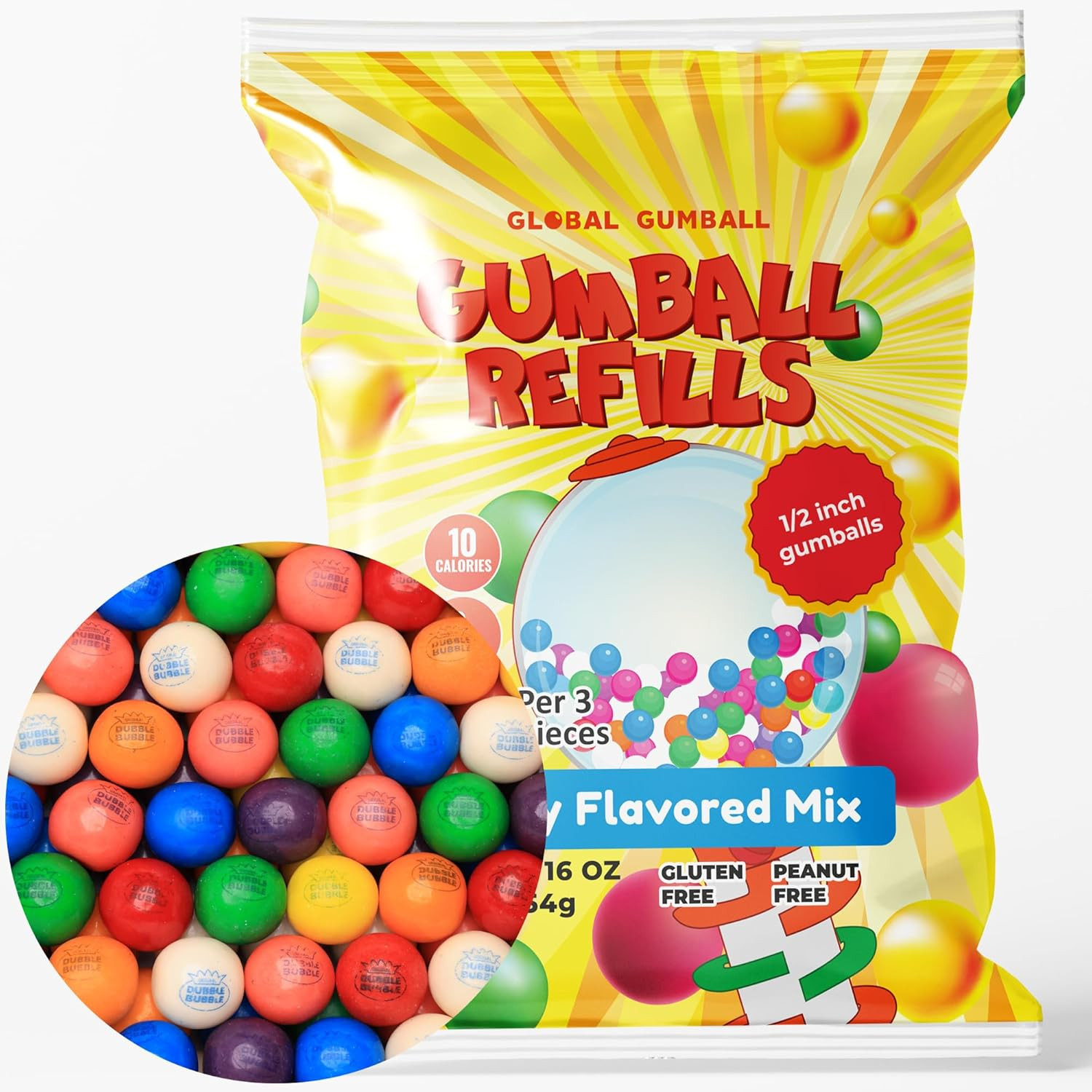 Gumballs for Gumball Machine Refill Bubble Gum 1Lb