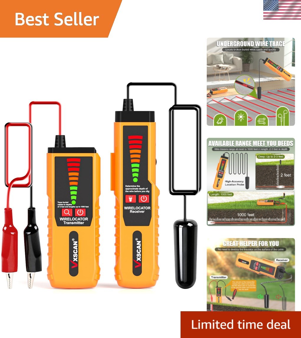 F04 Underground Wire Tracer - Versatile Tool for Detecting Cables & Breakpoints