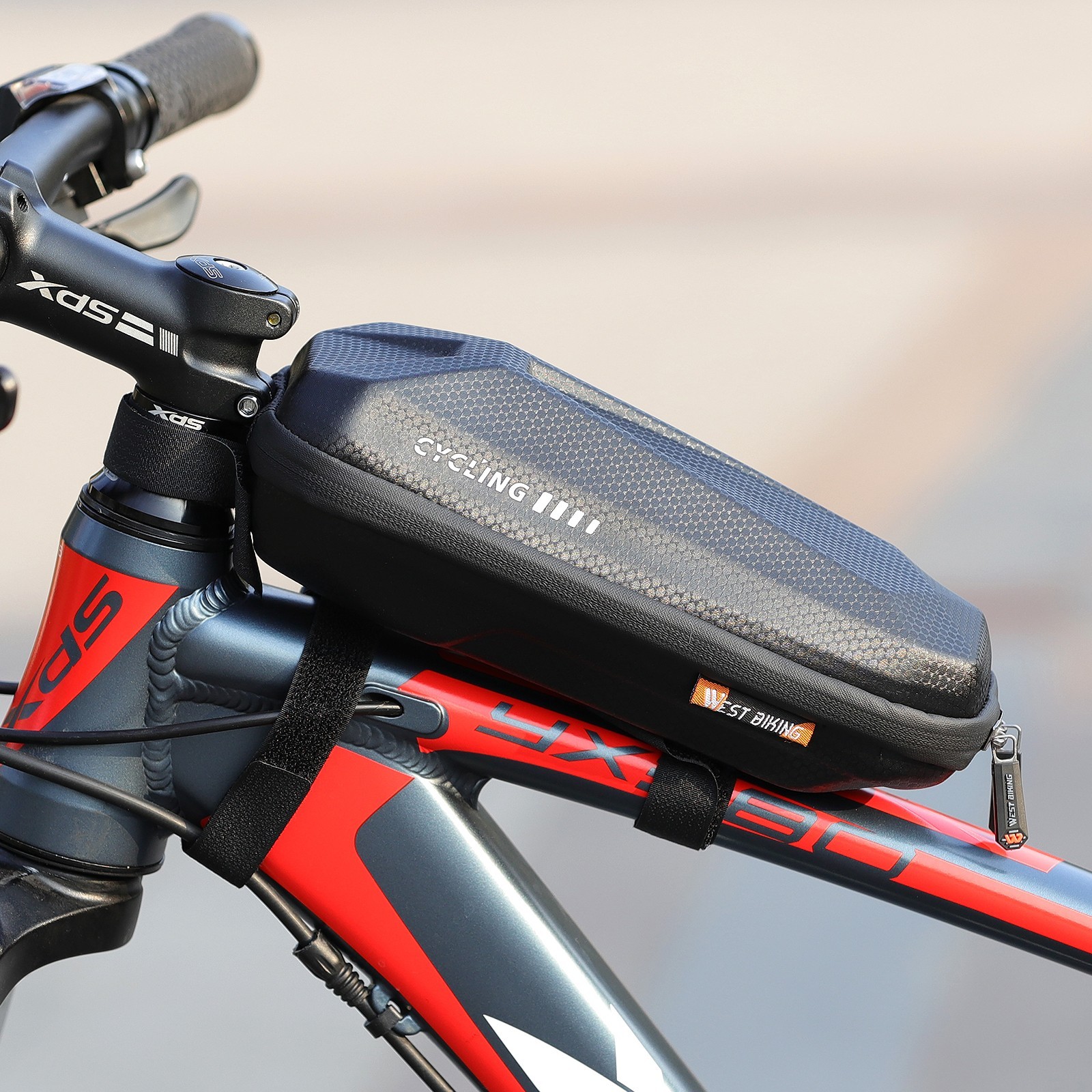 WEST BIKING Hard Shell Bicycle Bag Frame Top Tube Bag Waterproof Scooter Bag