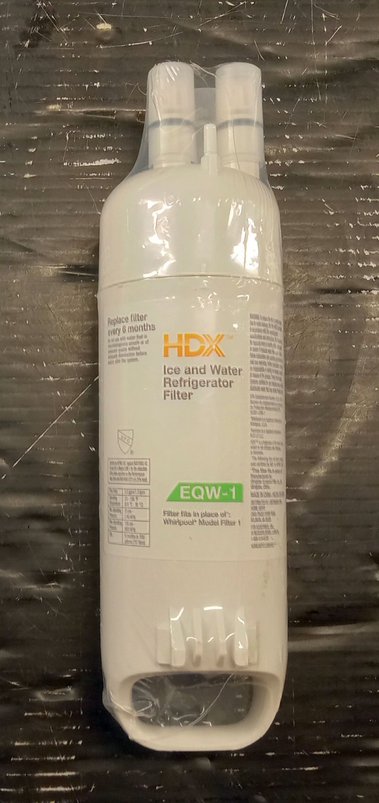 1 NEW HDX EQW-1 ICE AND WATER REFRIGERATOR FILTER NNB ***MAKE OFFER***