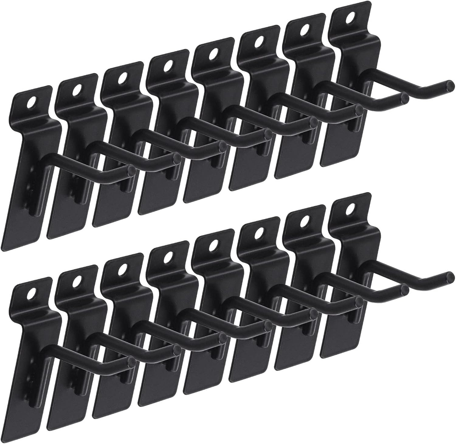 20Pcs 2” Slatwall Hooks Set Heavy Duty Slat Wall Shelf Brackets Hanging Hook Peg