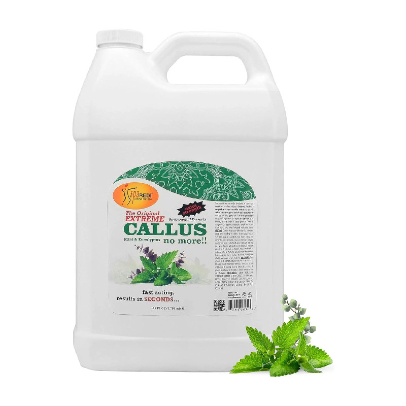 SPA Redi Mint & Eucalyptus Callus Remover, 1 Gallon.Mani Pedi, Spa, Professional
