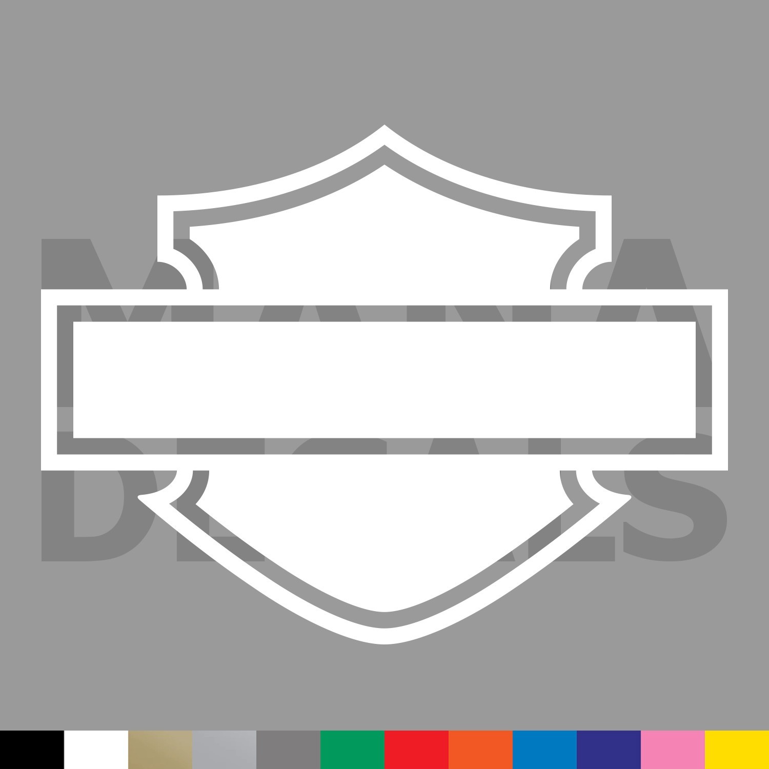 Harley Badge Vinyl Die Cut Decal Sticker - Shield Motorcycle Biker Chopper