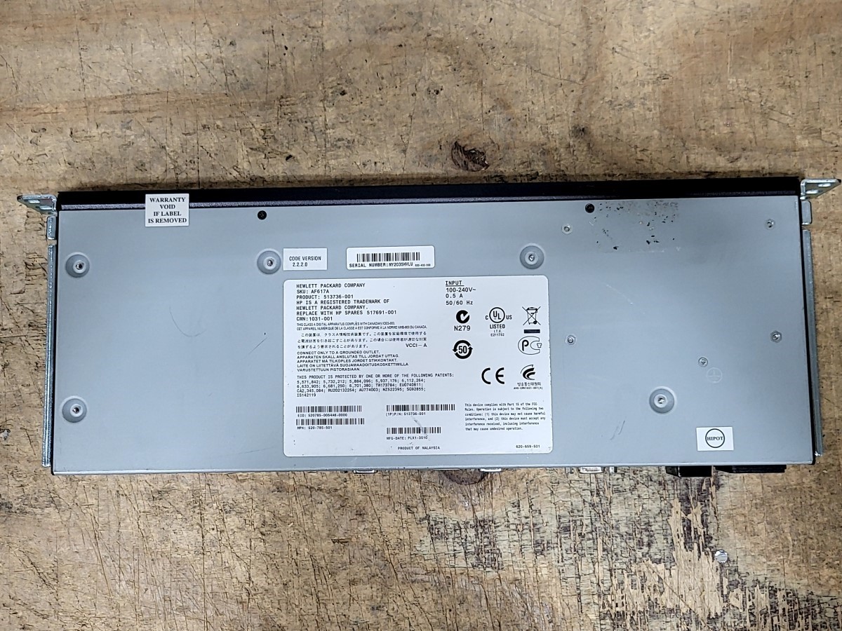 HP AF617A 513736-001 KVM Switch SEE NOTES